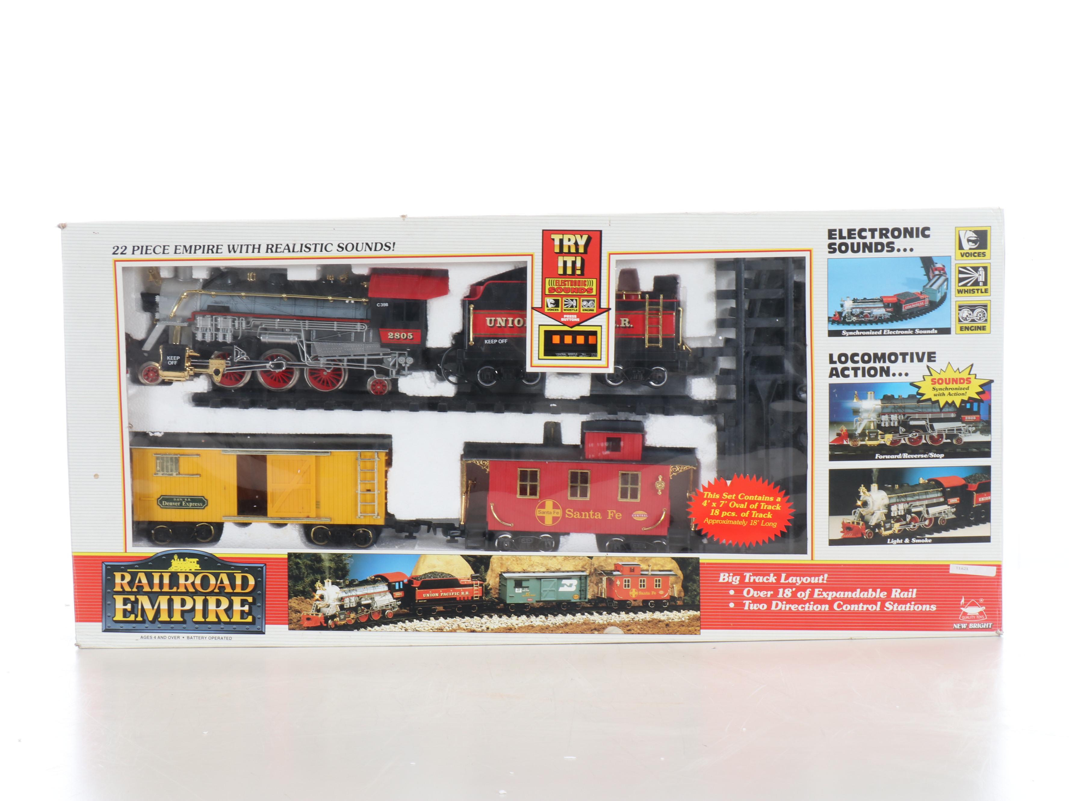 New Bright No. 373 Railroad Empire Train Set