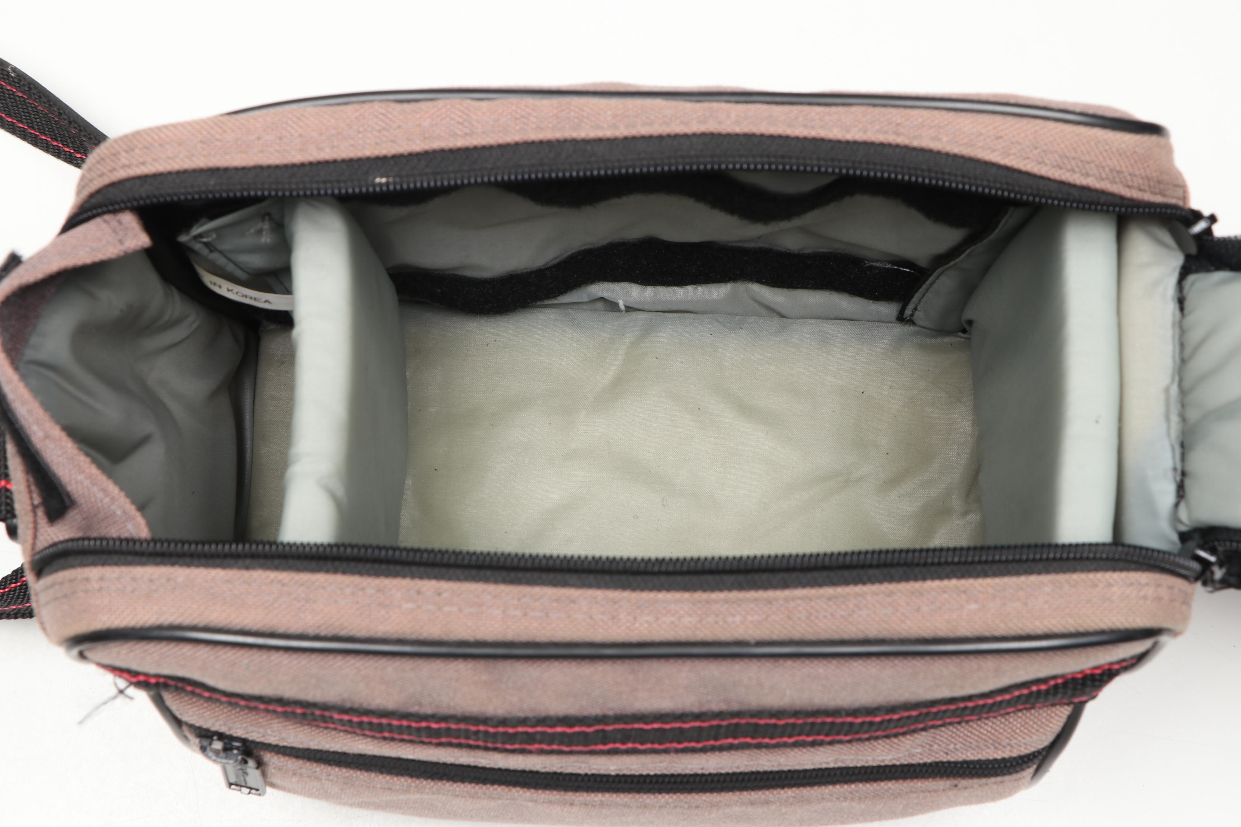 Pentax ME Super Camera with Cases, Lens, and Camera Bag, Late 20th C.