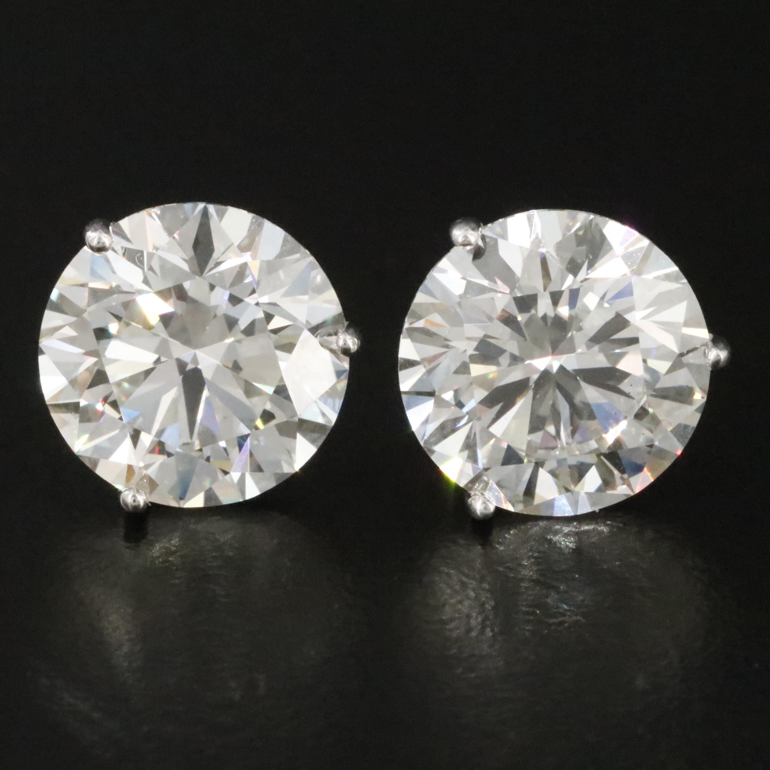 18K 10.00 CTW Lab Grown Diamond Solitaire Earrings