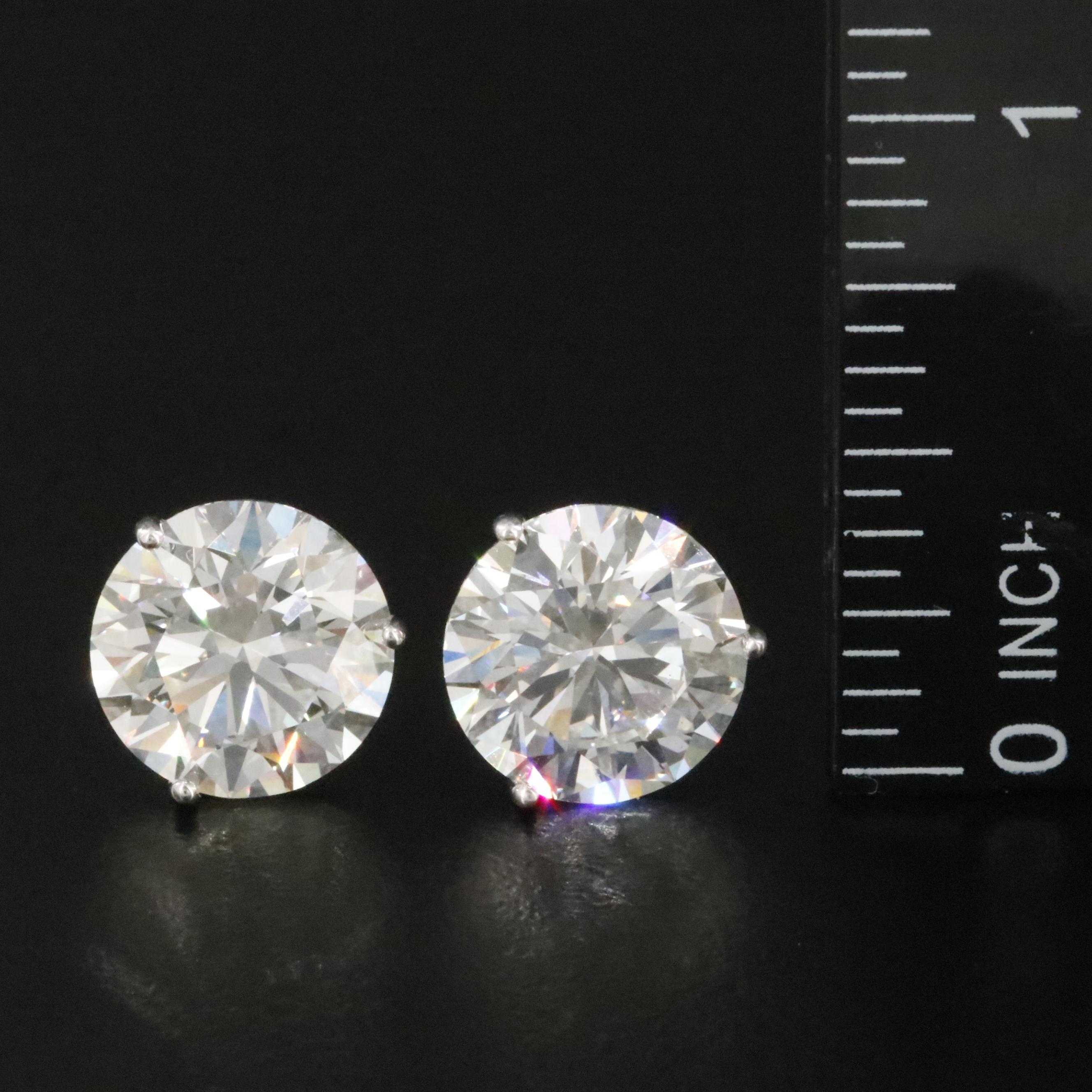 18K 10.00 CTW Lab Grown Diamond Solitaire Earrings