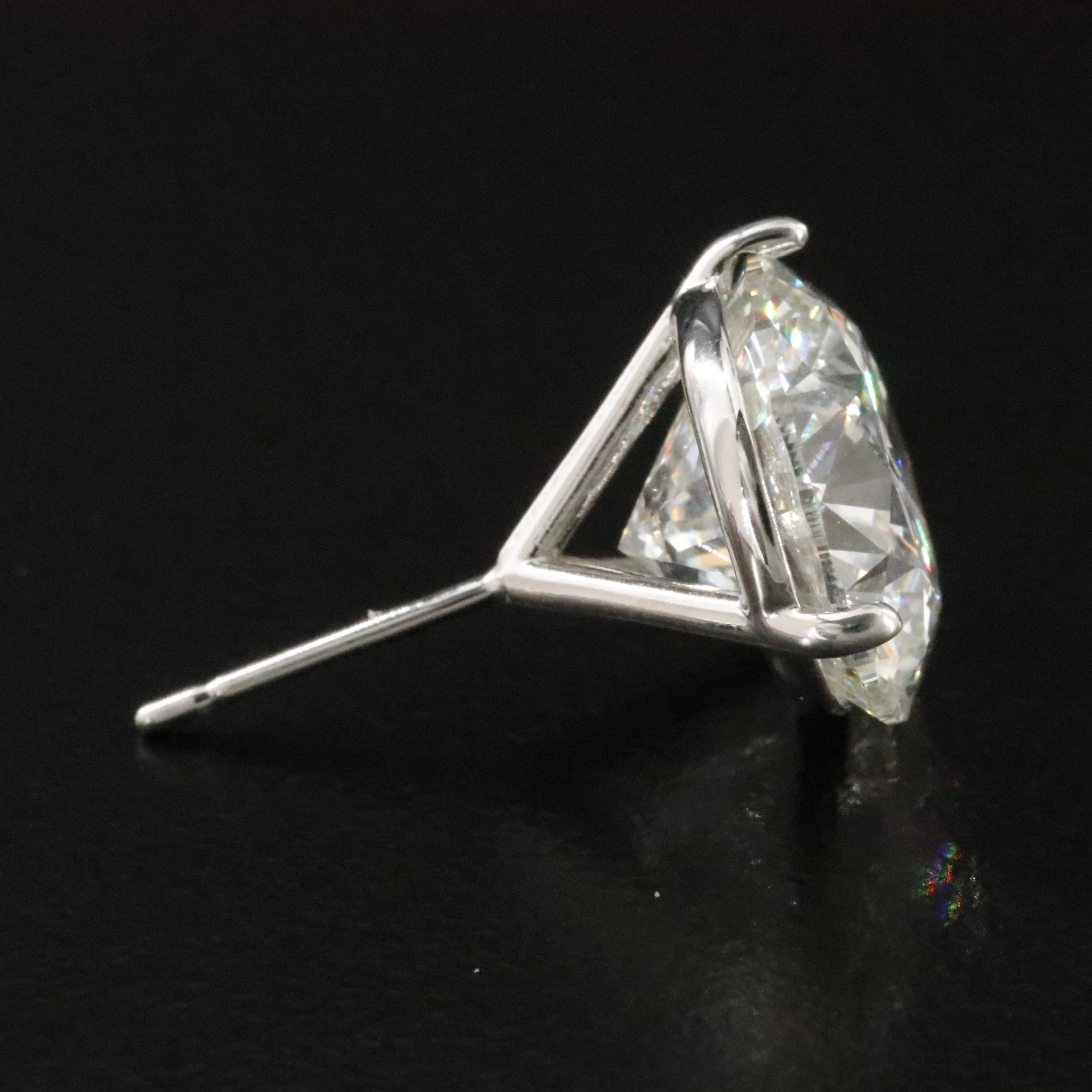 18K 10.00 CTW Lab Grown Diamond Solitaire Earrings