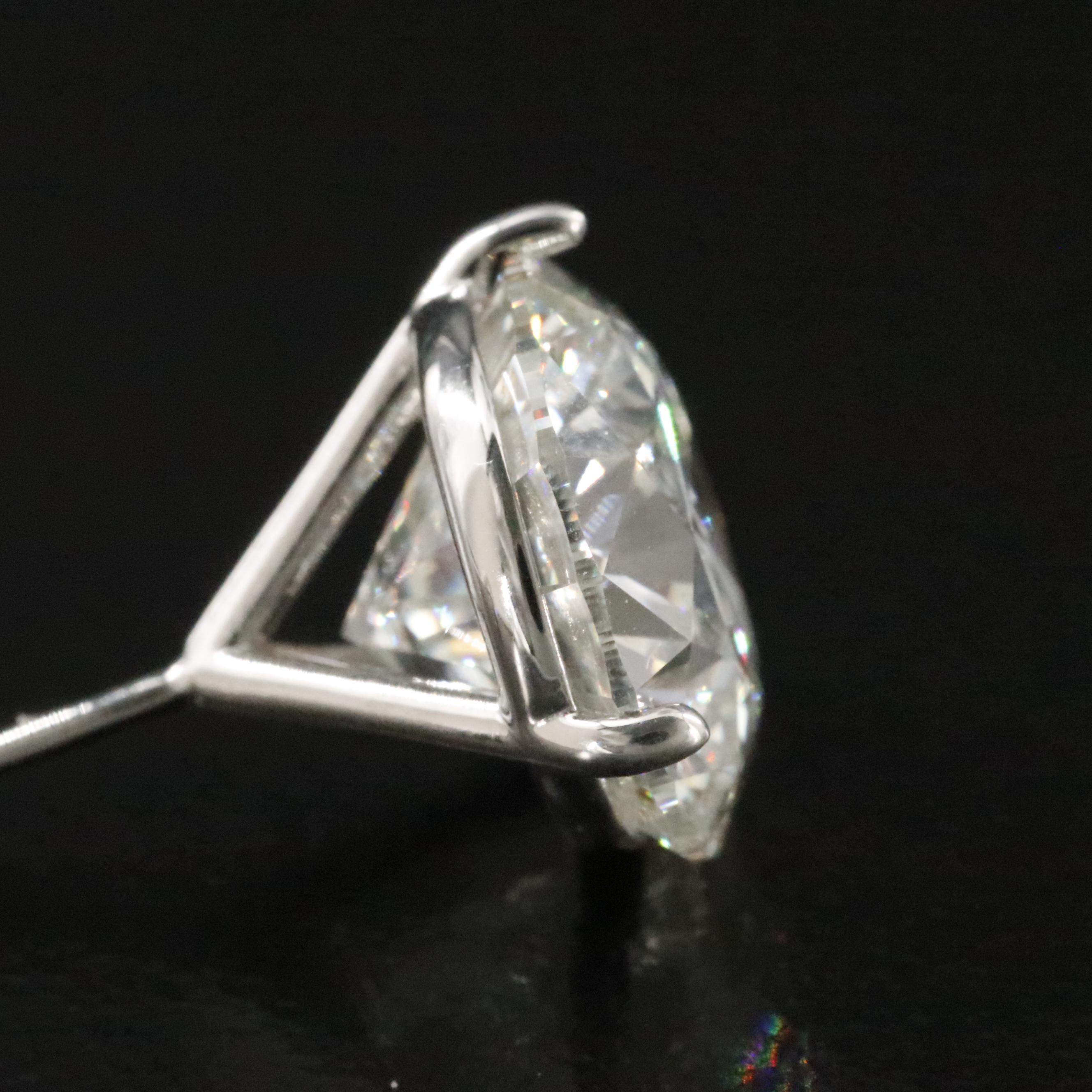 18K 10.00 CTW Lab Grown Diamond Solitaire Earrings