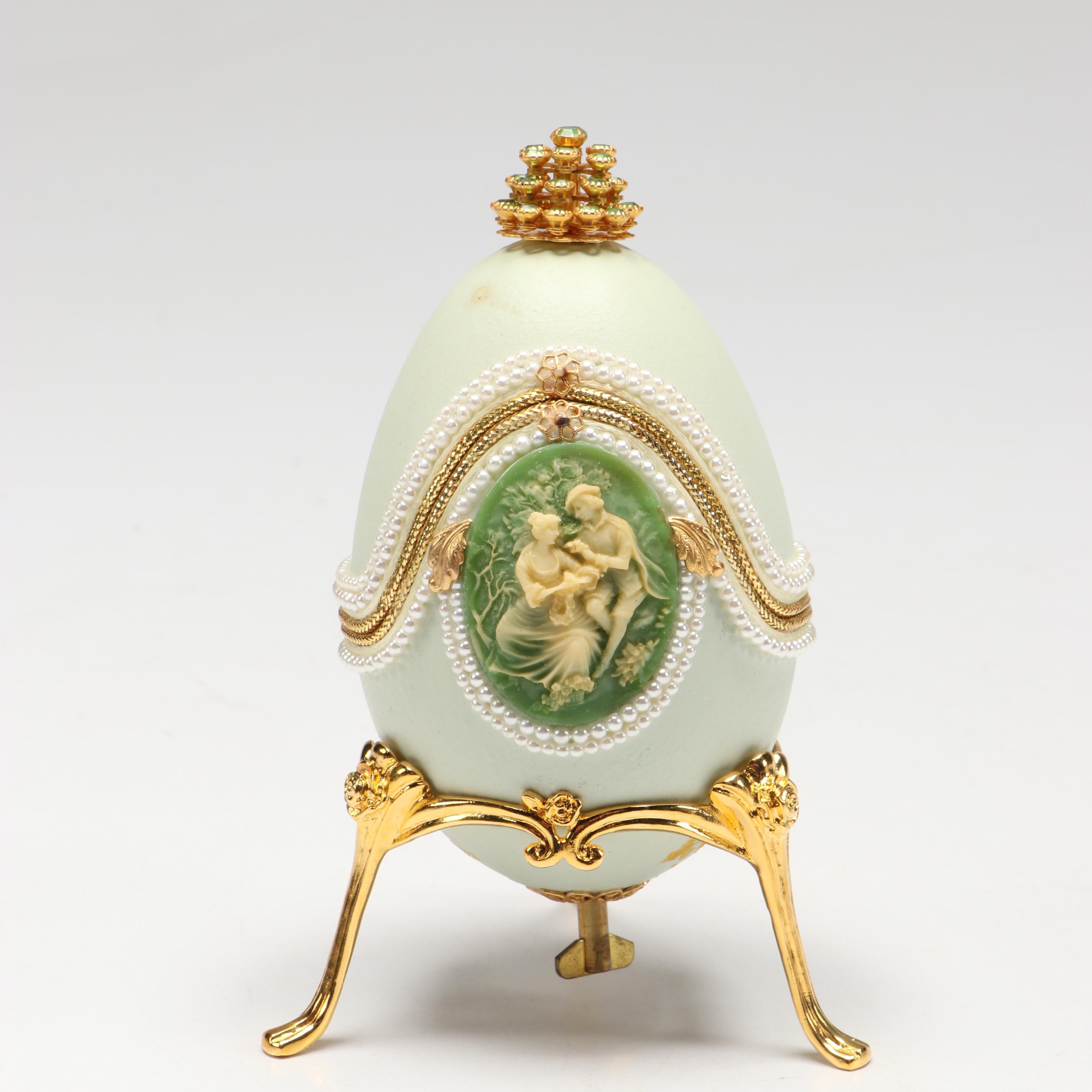 Enamel and Fabric Decorative Eggs