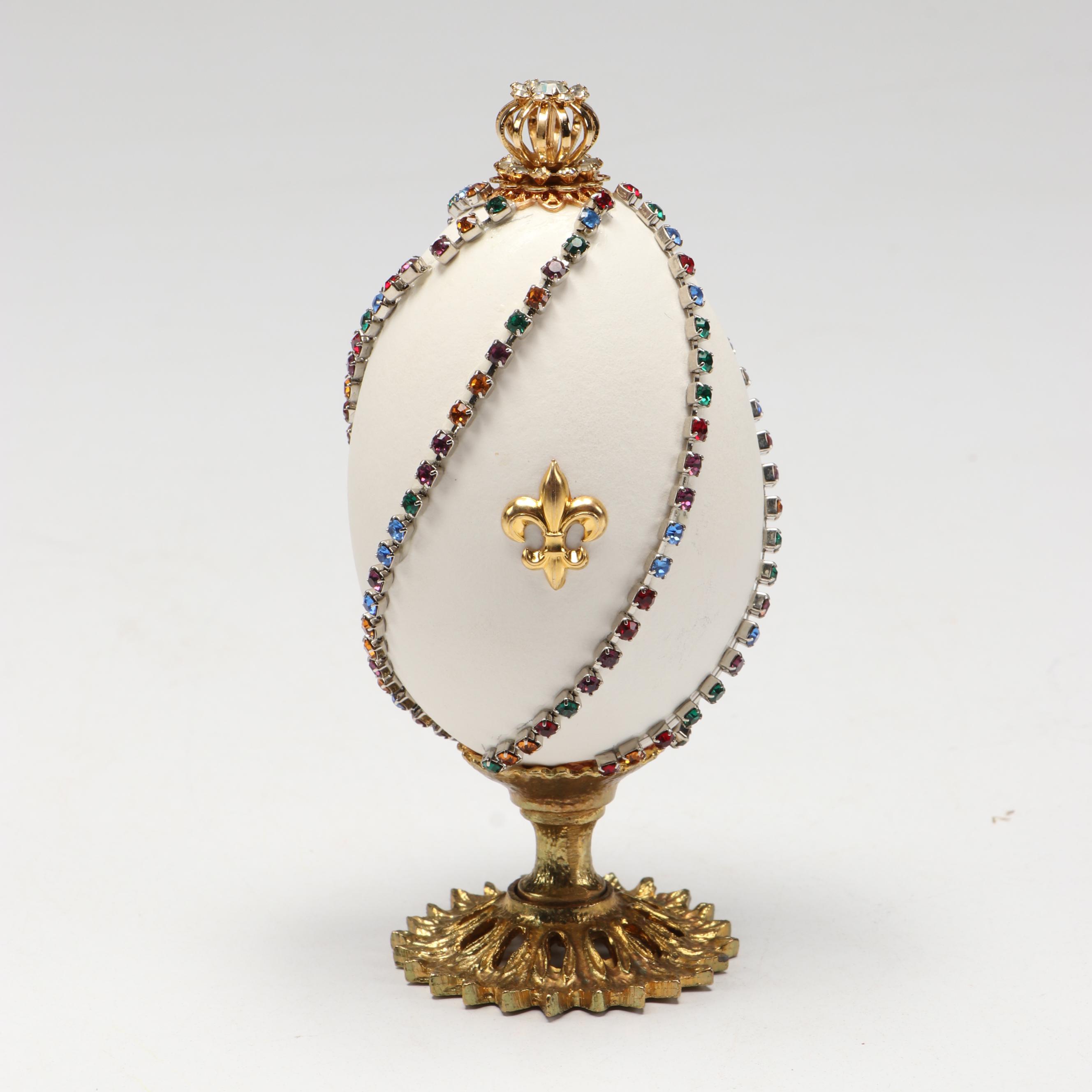 Enamel and Fabric Decorative Eggs