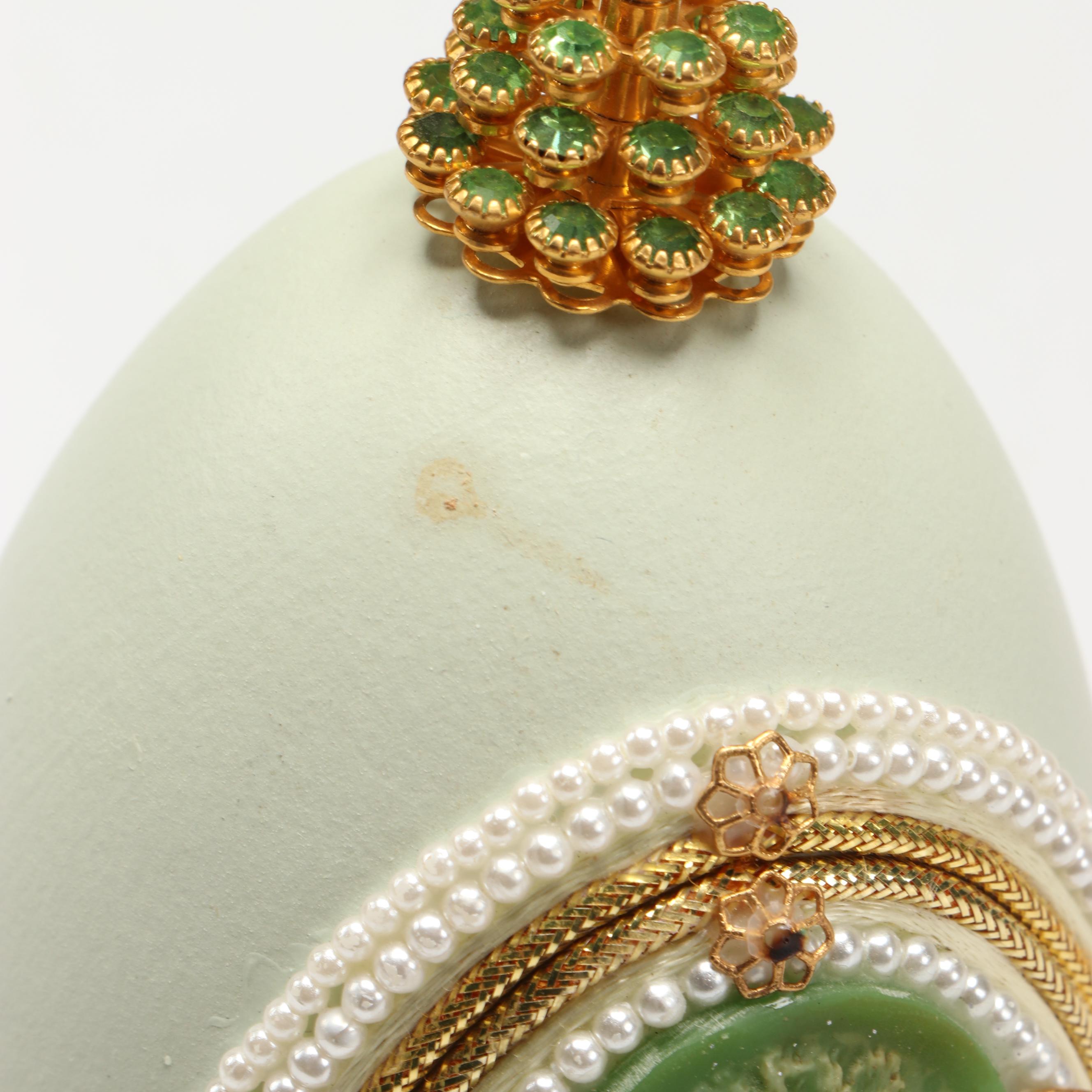 Enamel and Fabric Decorative Eggs