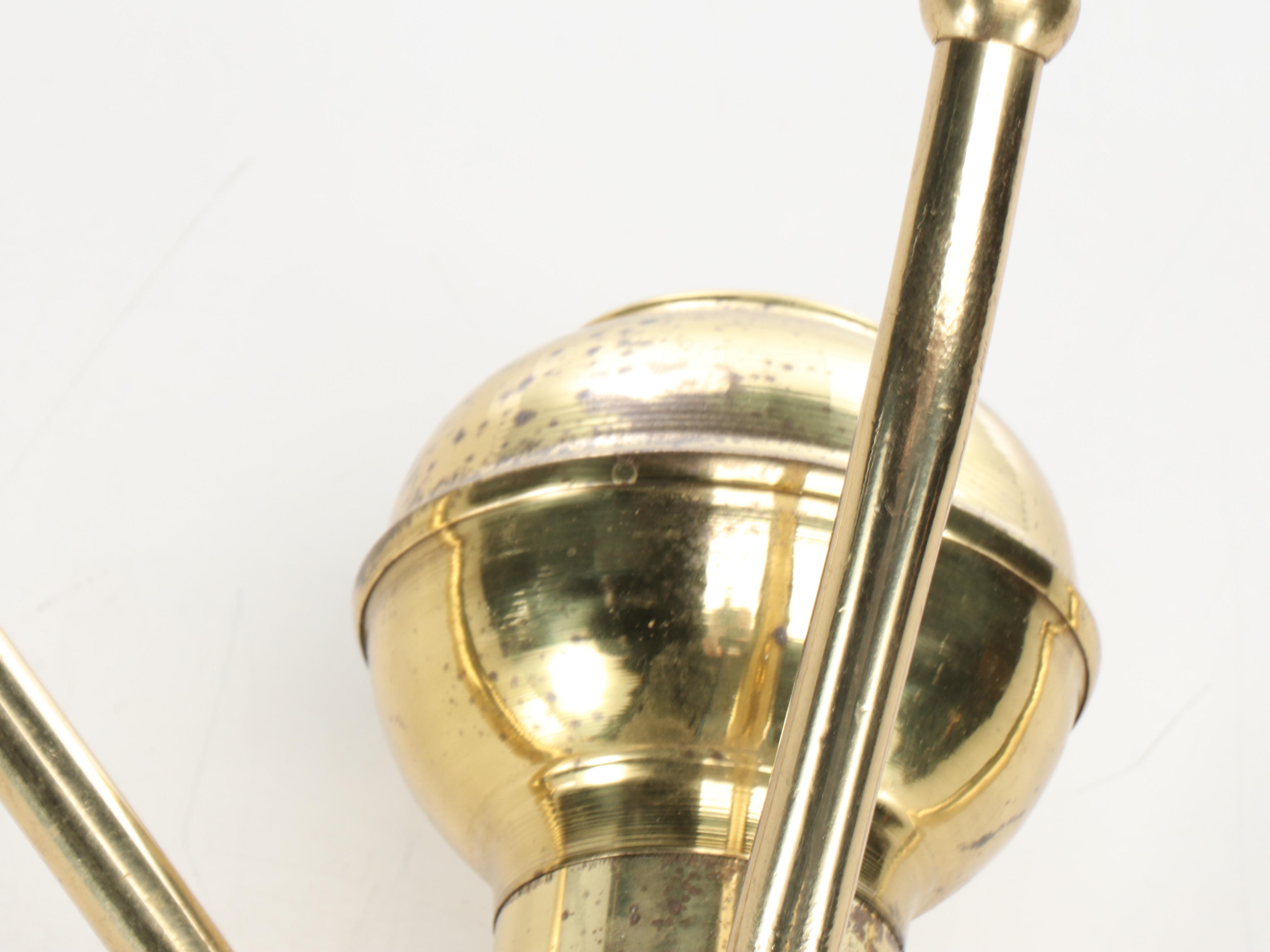 Art Deco Style Brass Wall Coat Rack