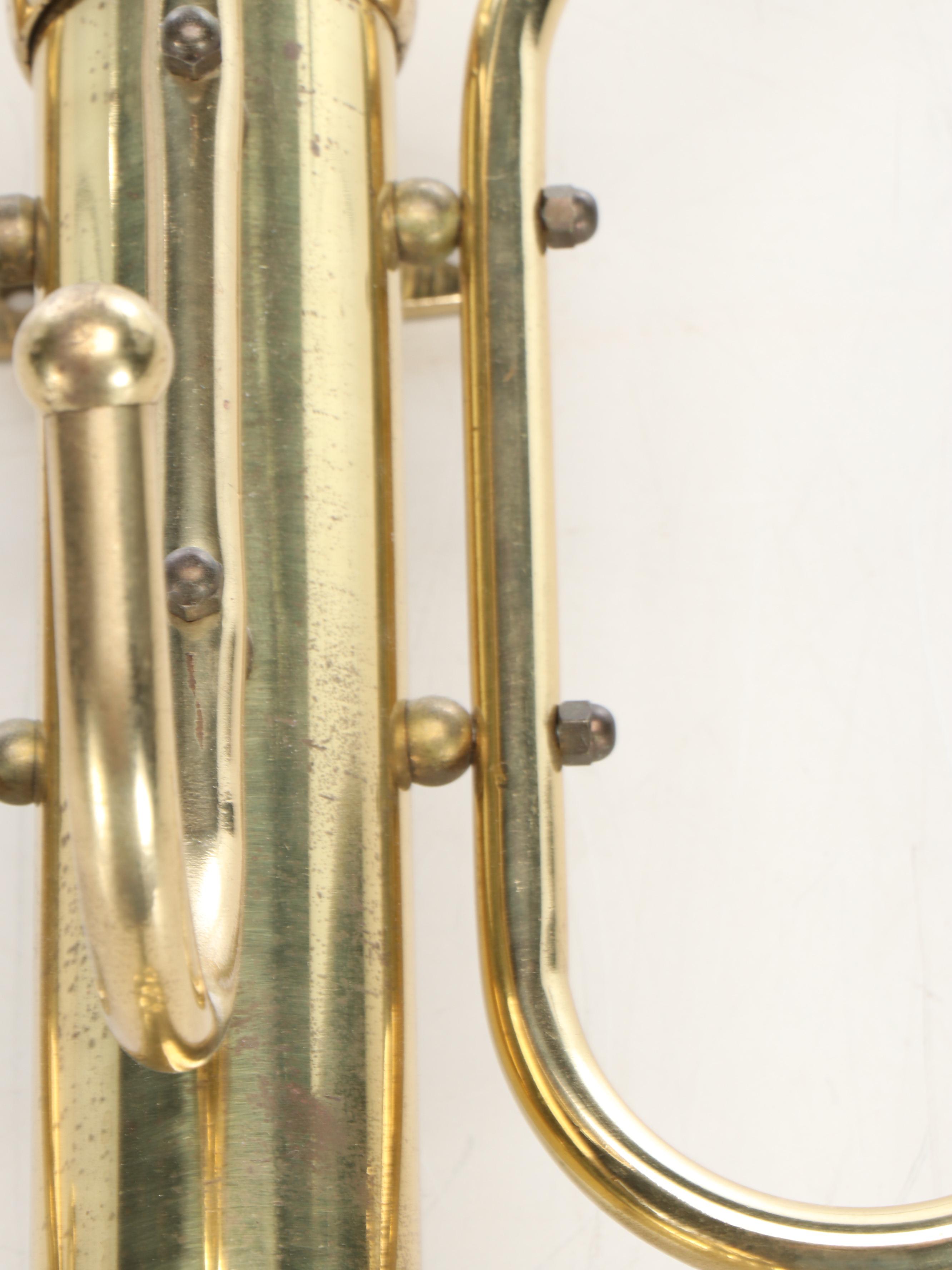 Art Deco Style Brass Wall Coat Rack