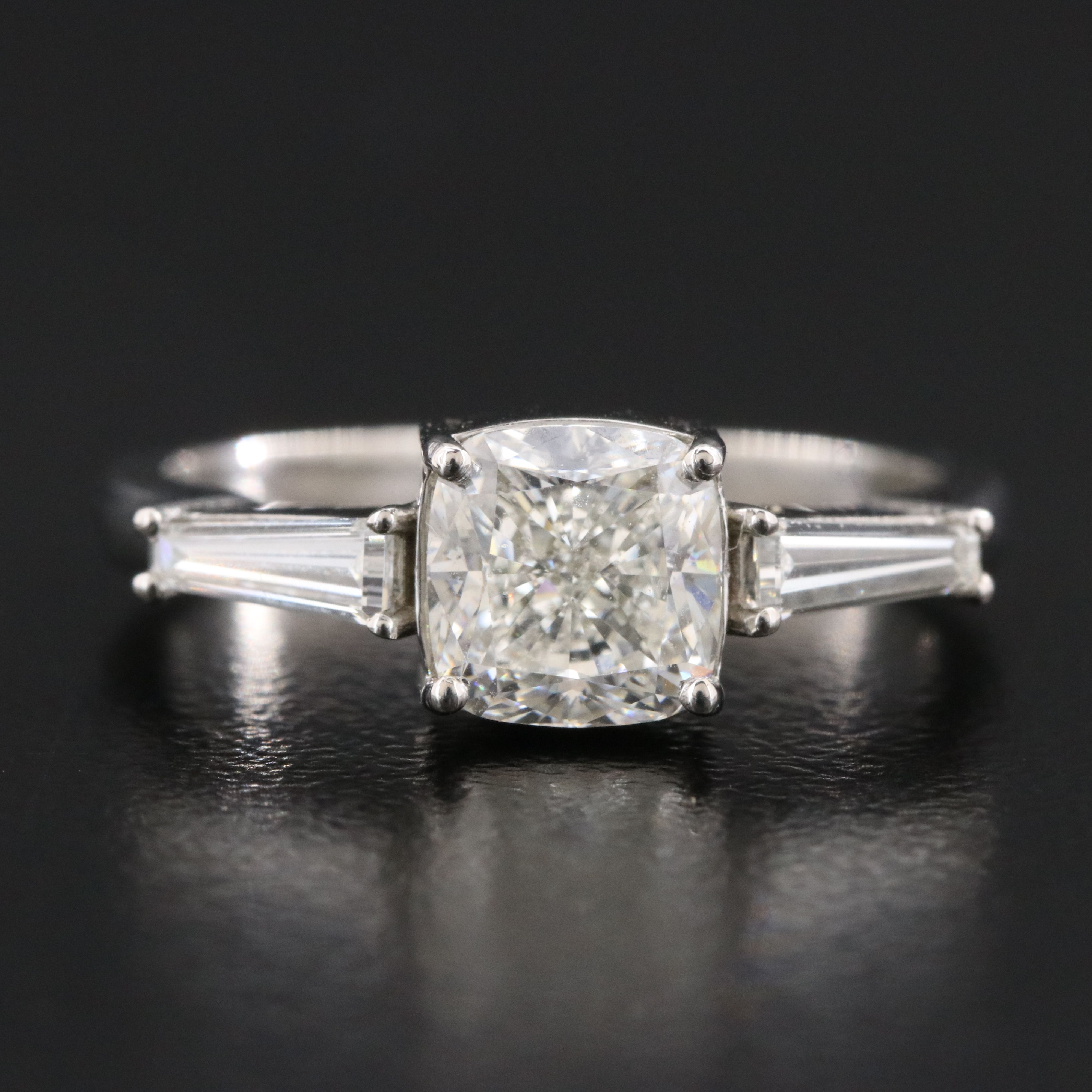 Platinum 1.50 CTW Diamond Ring with GIA Report