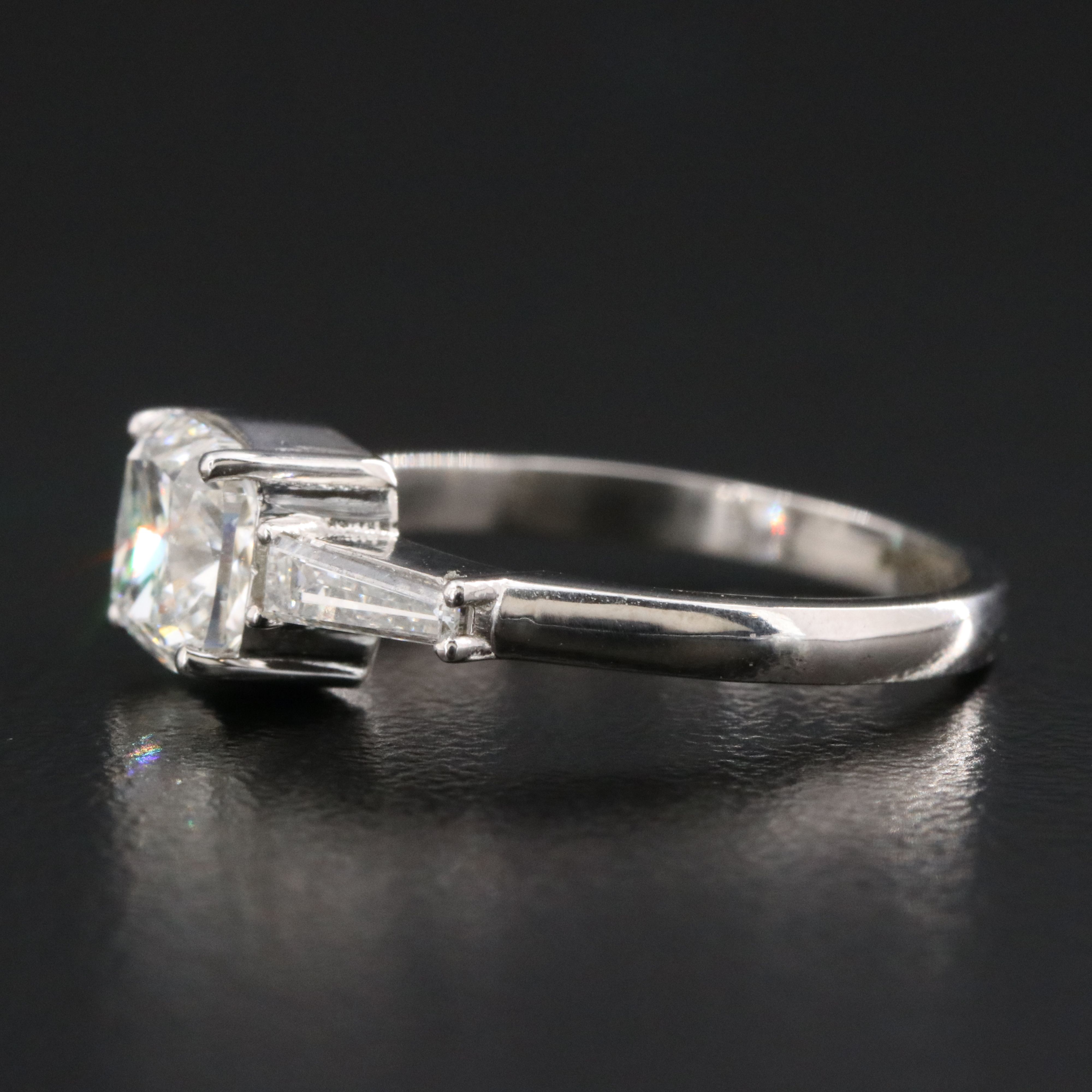 Platinum 1.50 CTW Diamond Ring with GIA Report