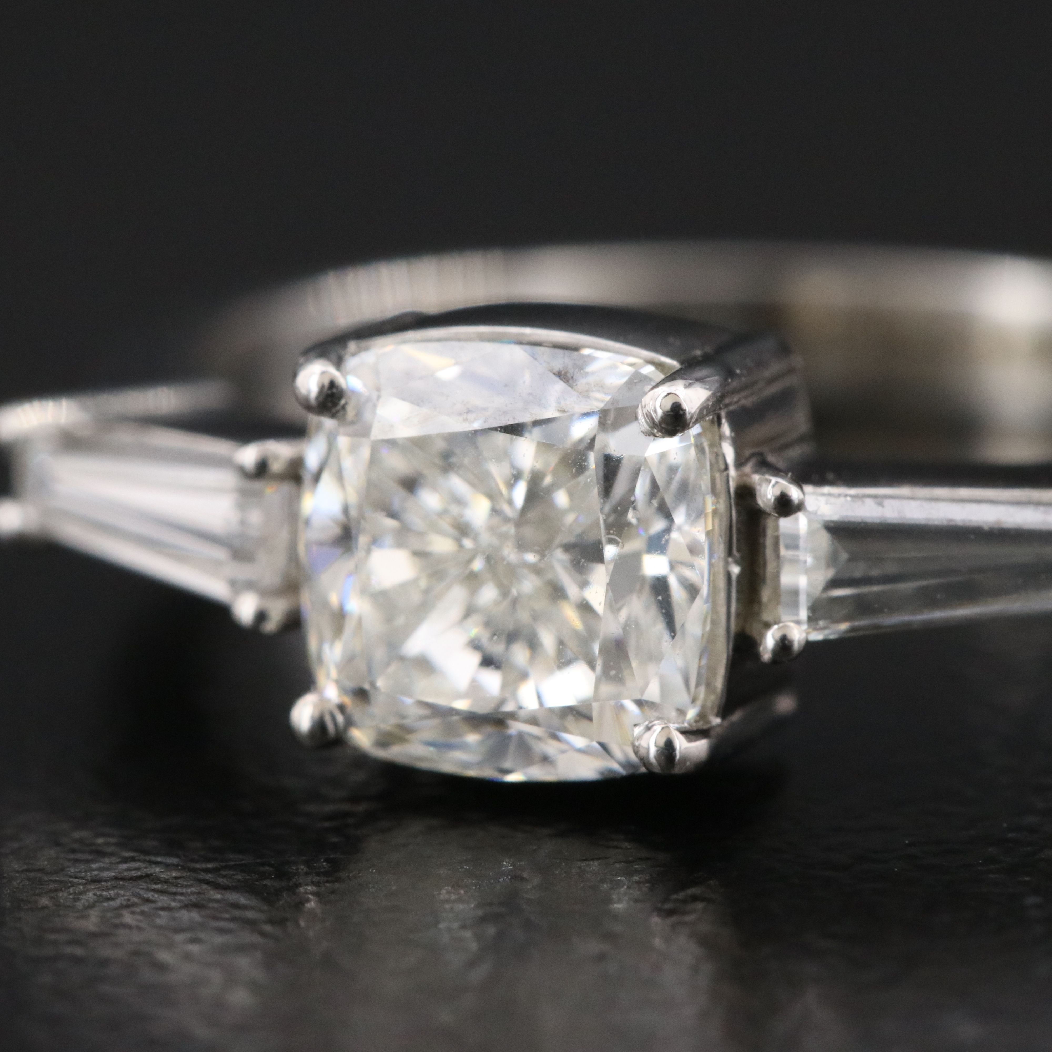 Platinum 1.50 CTW Diamond Ring with GIA Report