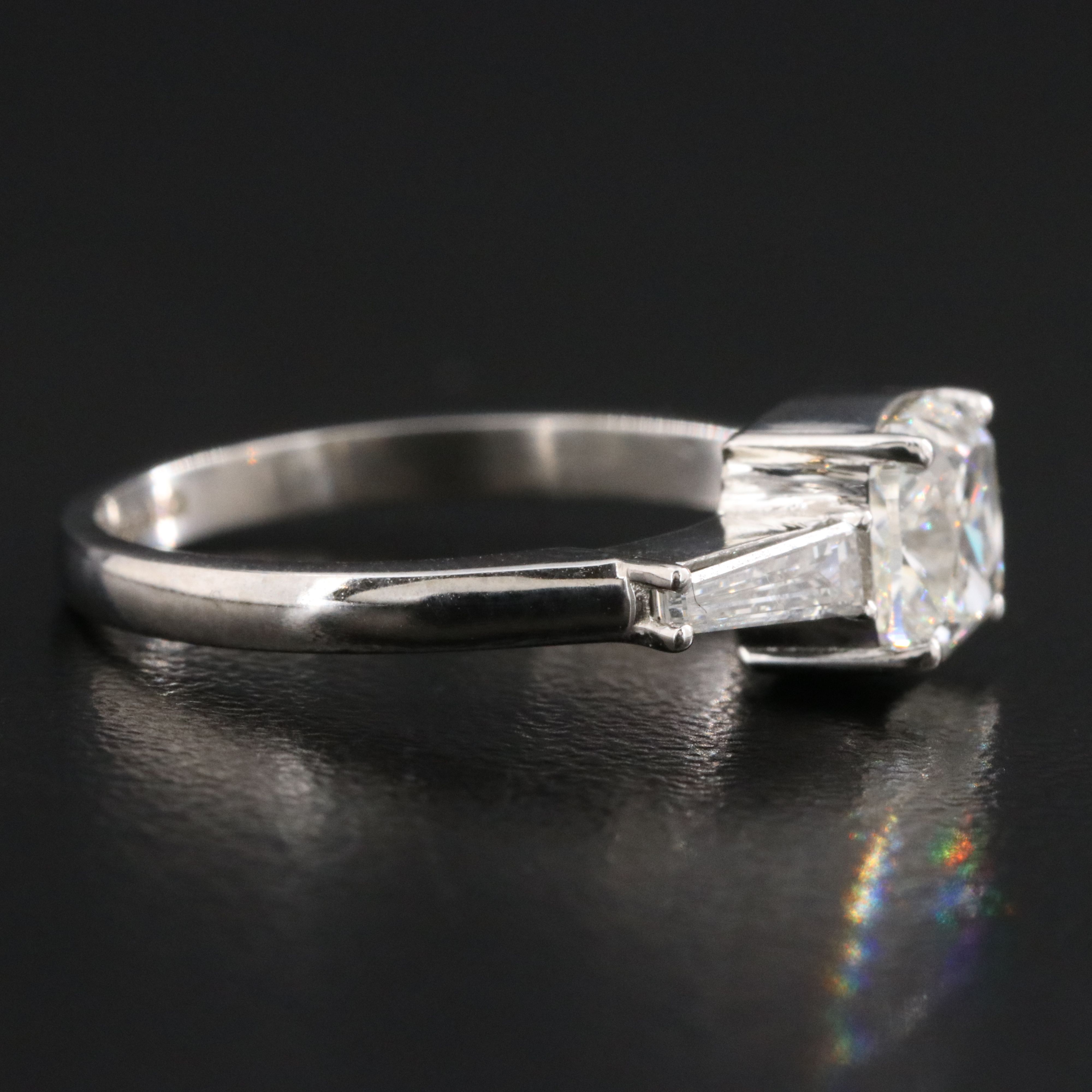 Platinum 1.50 CTW Diamond Ring with GIA Report
