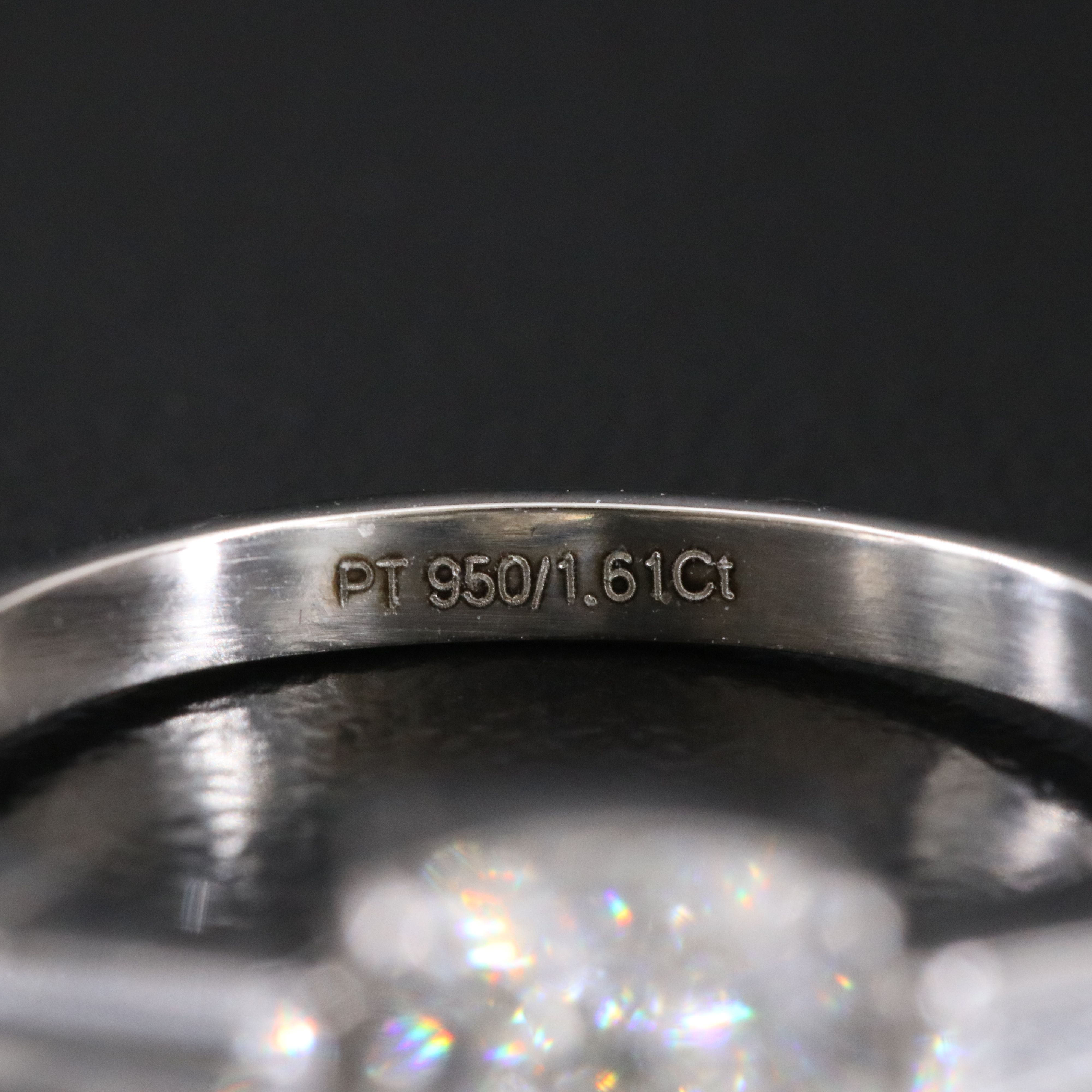 Platinum 1.50 CTW Diamond Ring with GIA Report