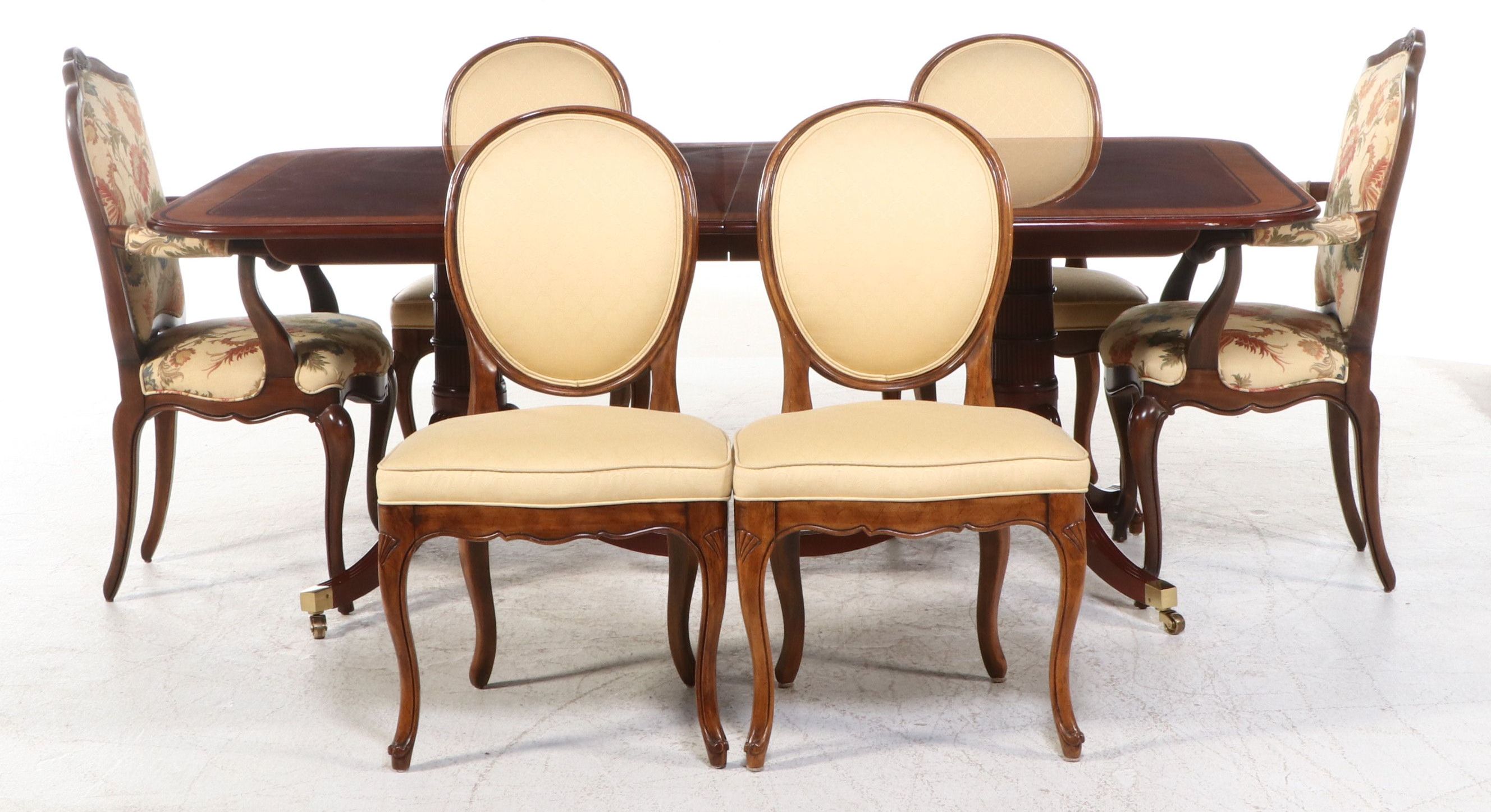 Collector's Edition by Baker Mahogany Table with Six Dining Chairs