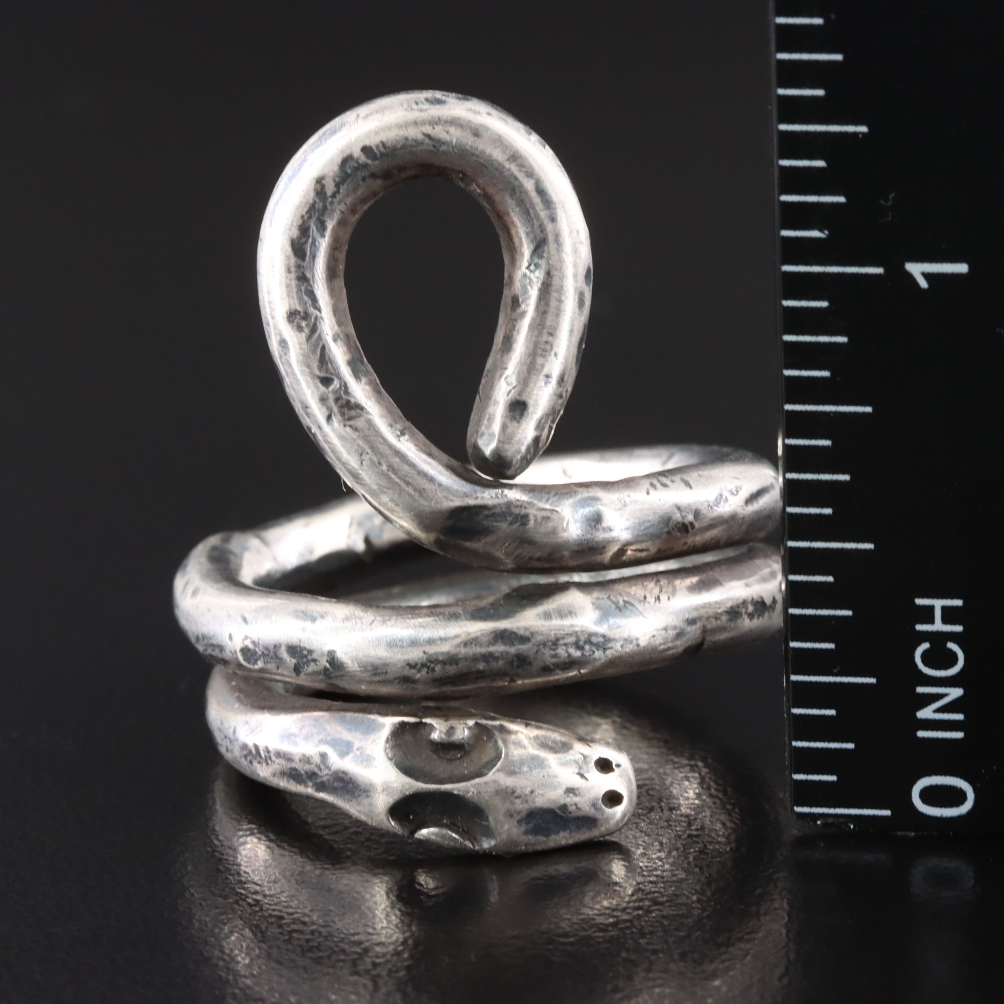 Sterling Coiled Snake Wire Wrap Ring