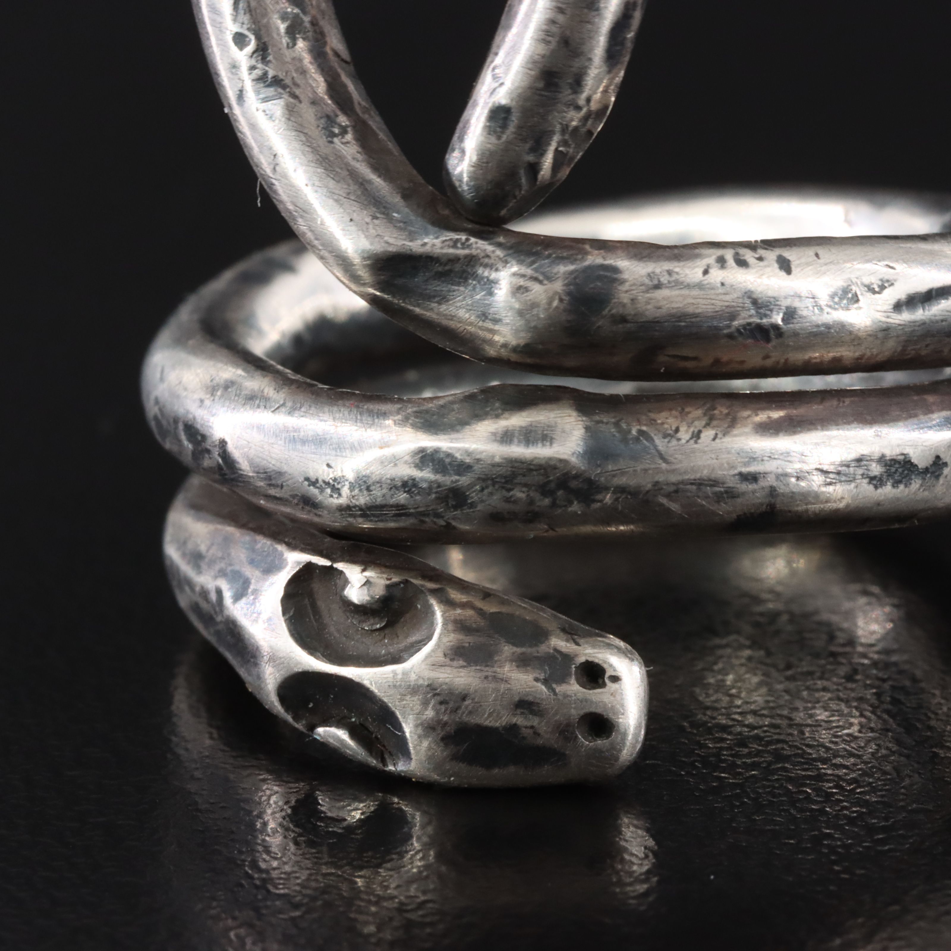 Sterling Coiled Snake Wire Wrap Ring