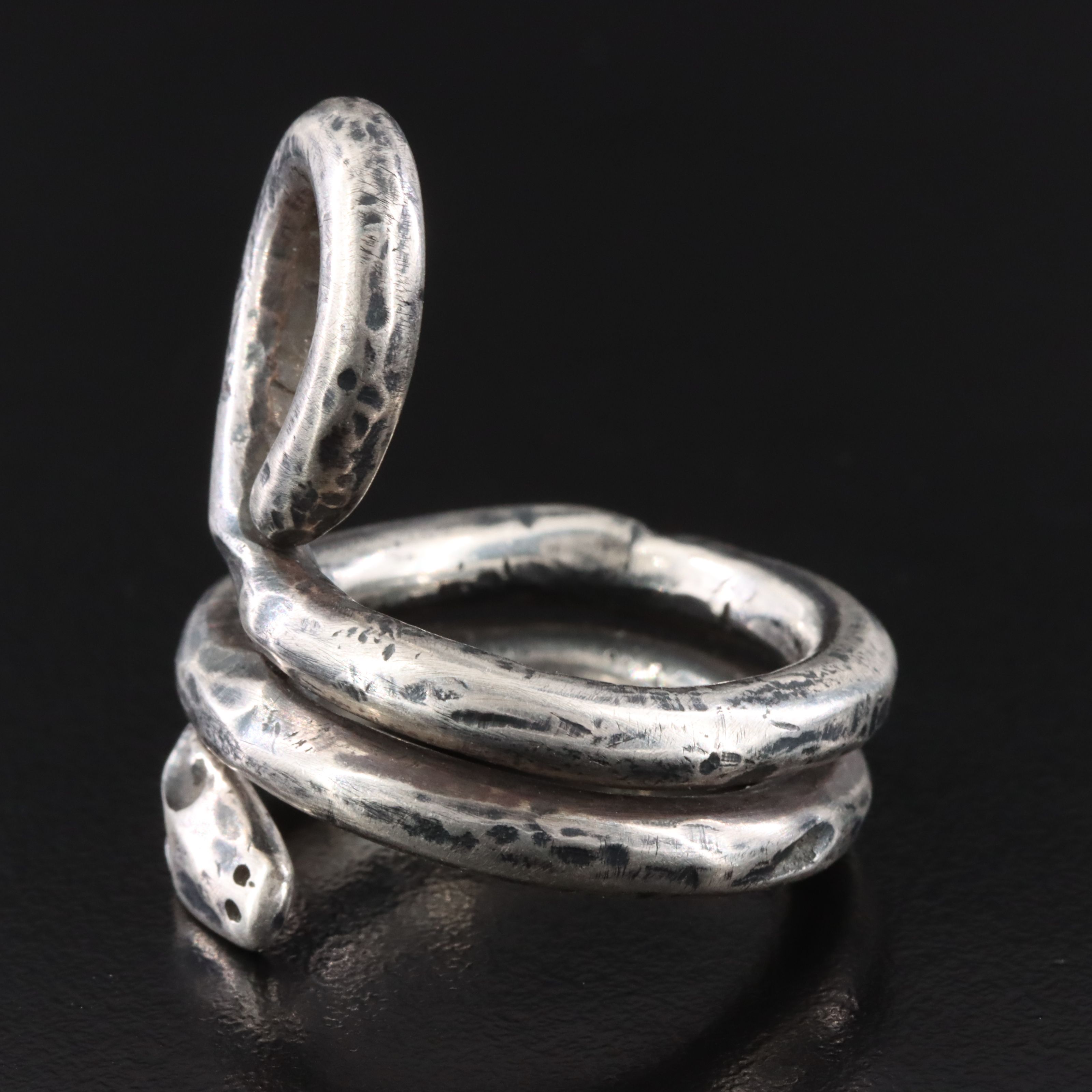 Sterling Coiled Snake Wire Wrap Ring