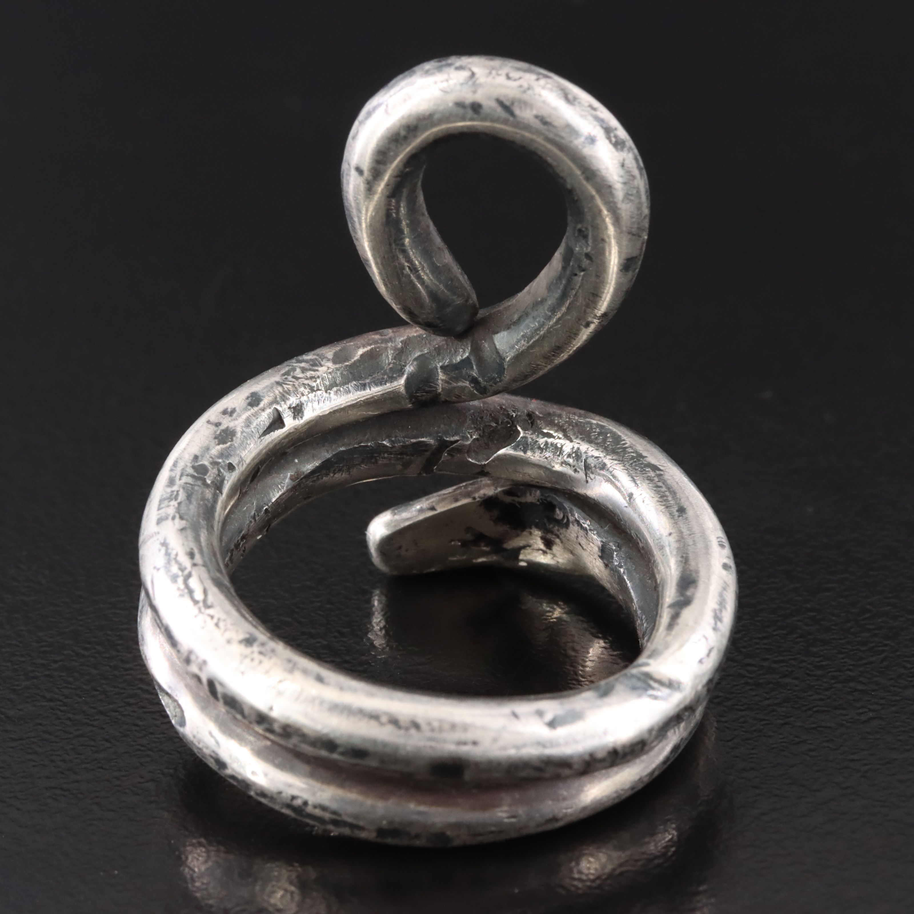 Sterling Coiled Snake Wire Wrap Ring