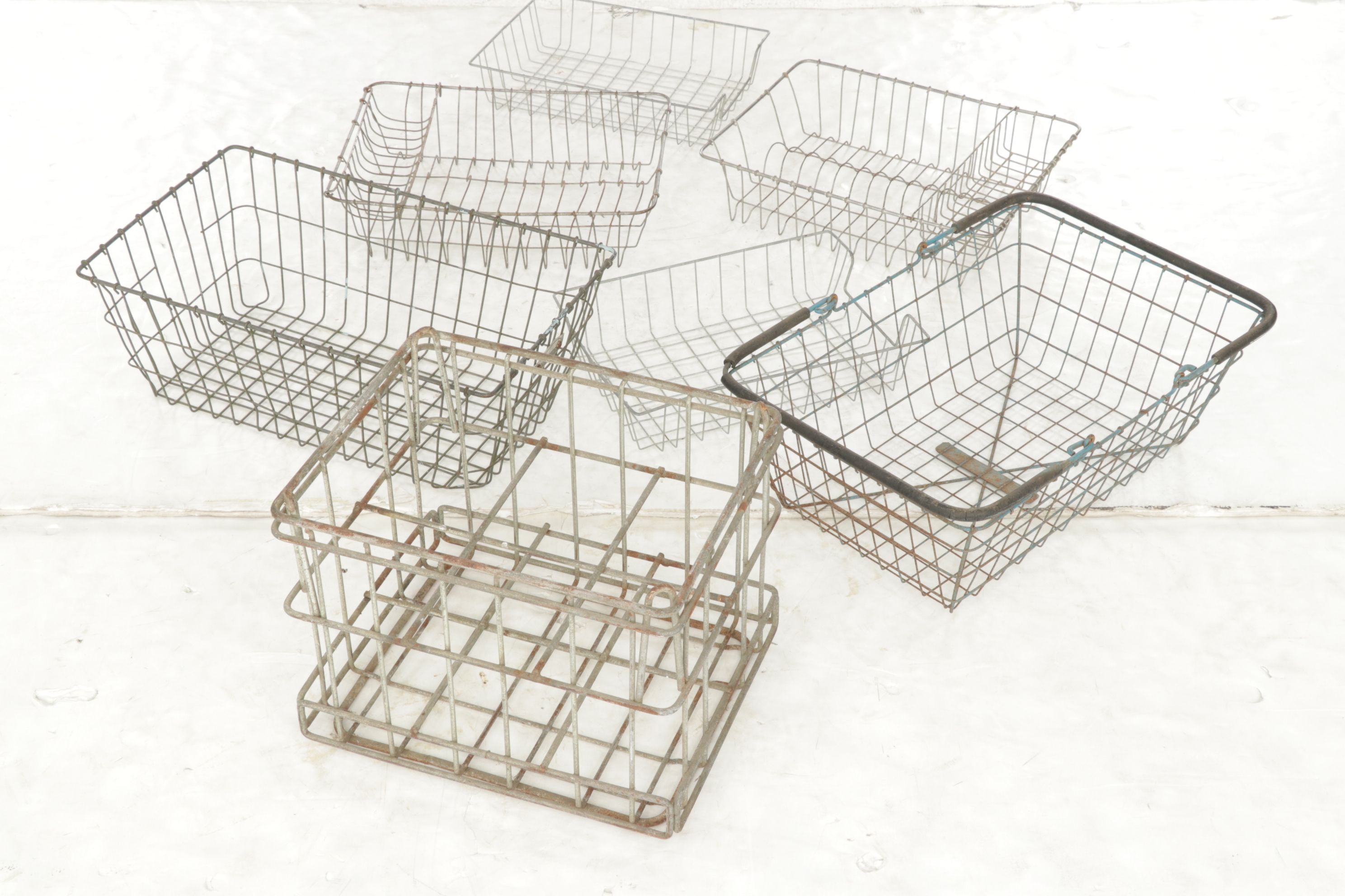 Metal Wire Drying Rack, Milk Crate and More Baskets