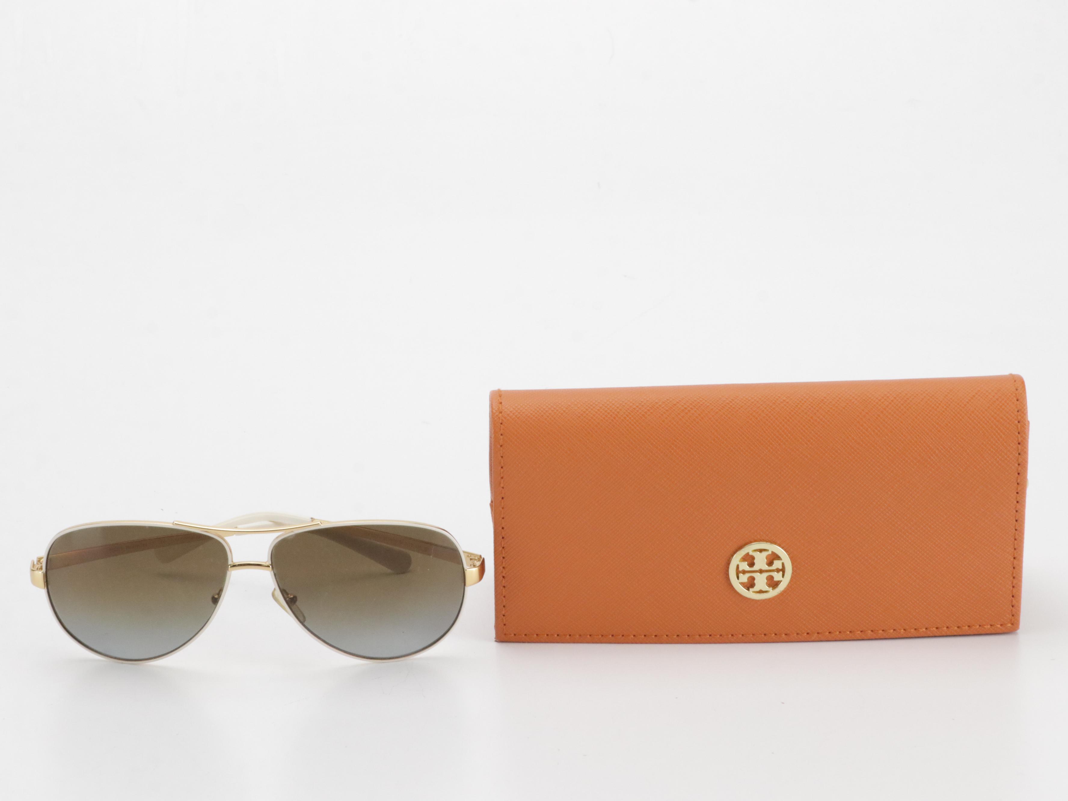 Tory Burch TY6035 3019T5 3P Polarized Aviator Sunglasses in Case