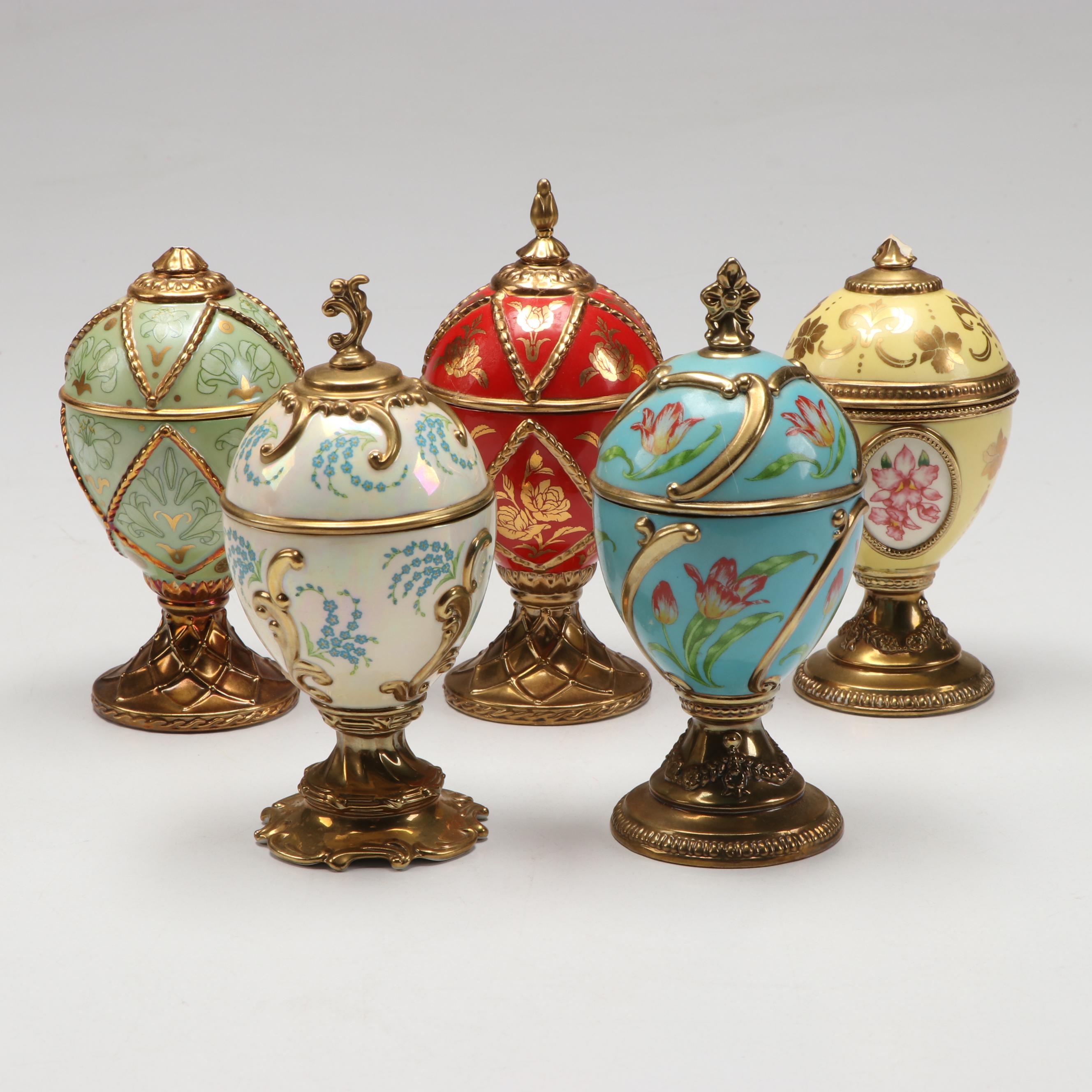 House of Fabergé "Madonna Lily" and More Porcelain Musical Eggs