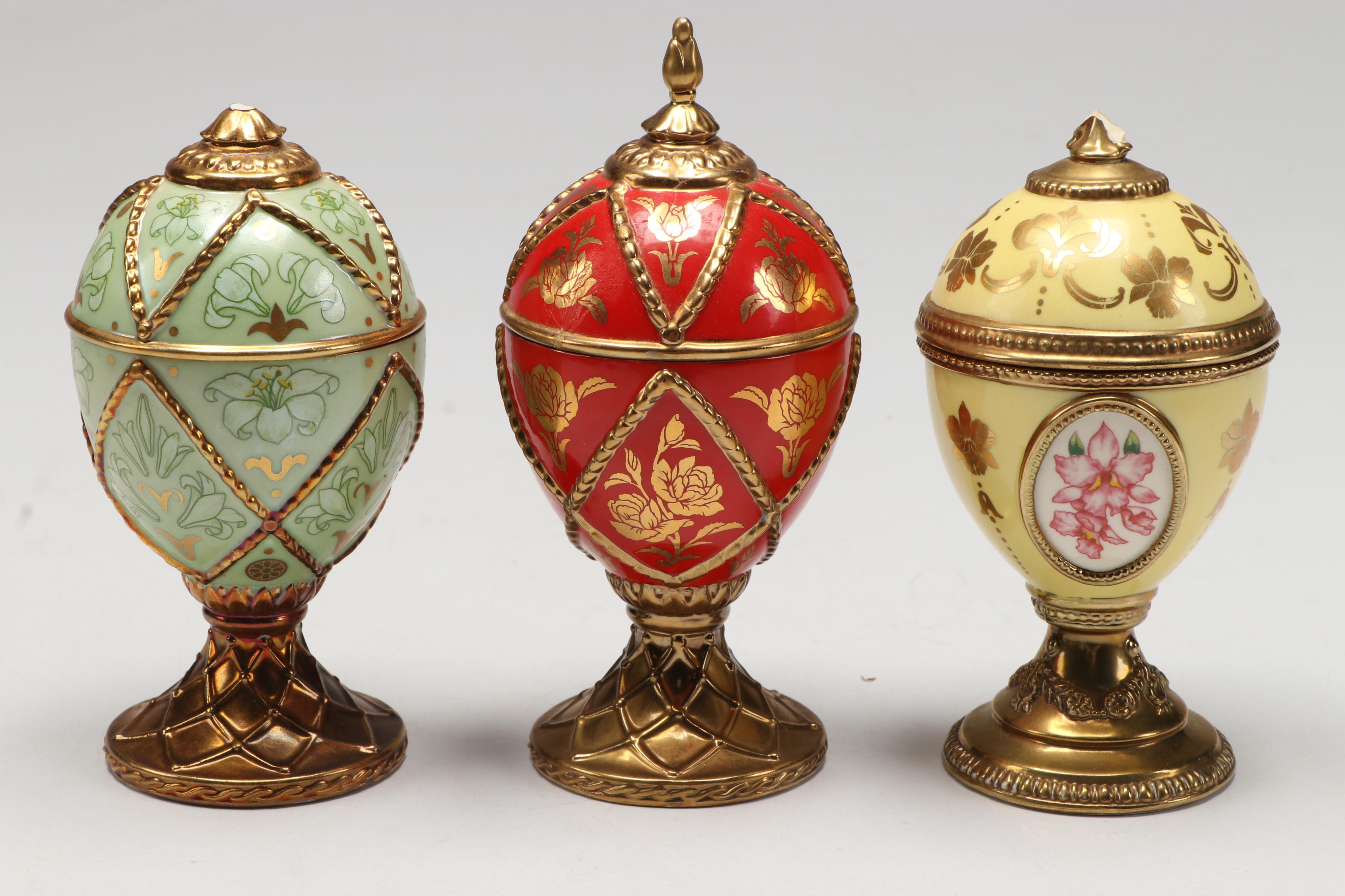 House of Fabergé "Madonna Lily" and More Porcelain Musical Eggs