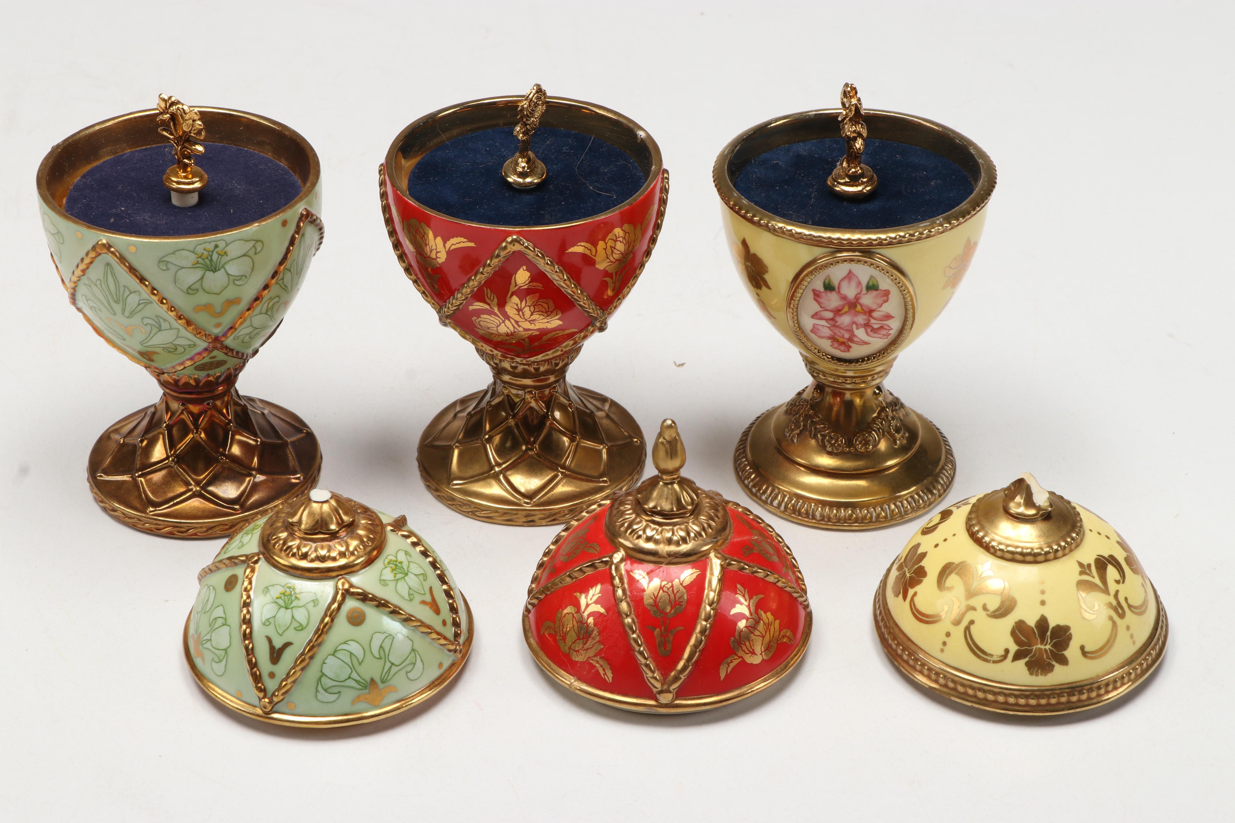 House of Fabergé "Madonna Lily" and More Porcelain Musical Eggs