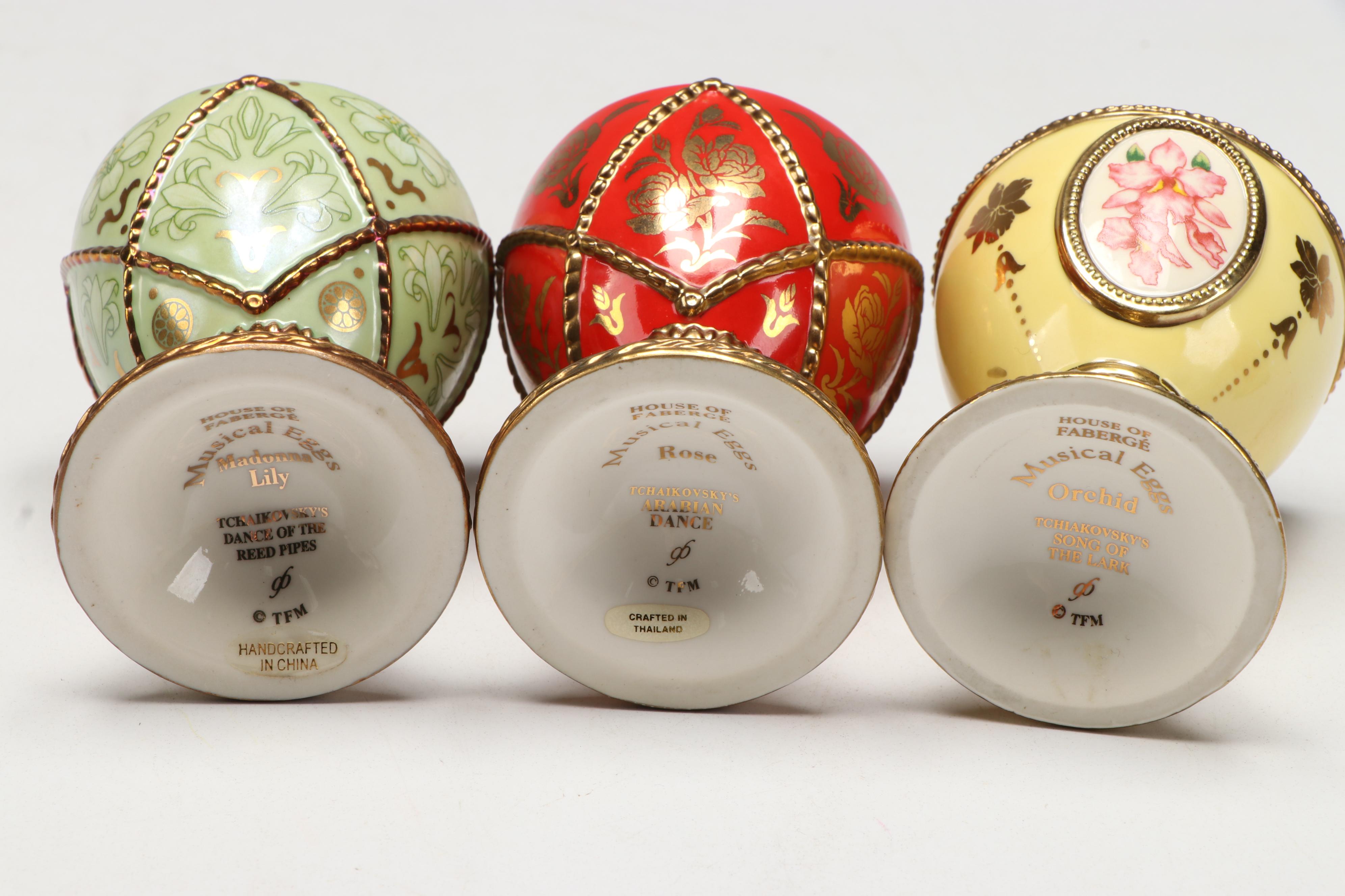 House of Fabergé "Madonna Lily" and More Porcelain Musical Eggs