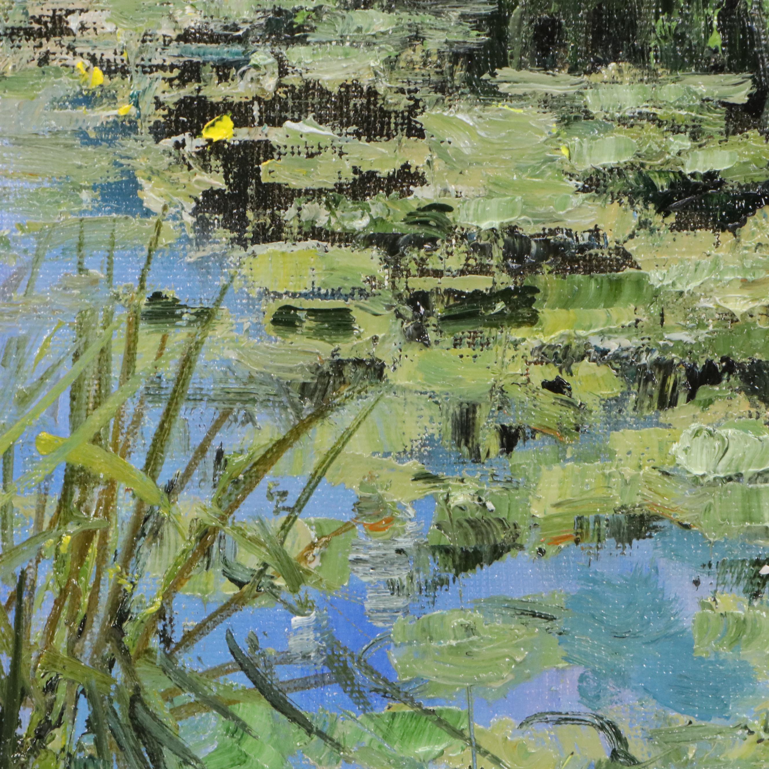 Garncarek Aleksander Pond Landscape Oil Painting "Na Stawie," 2025