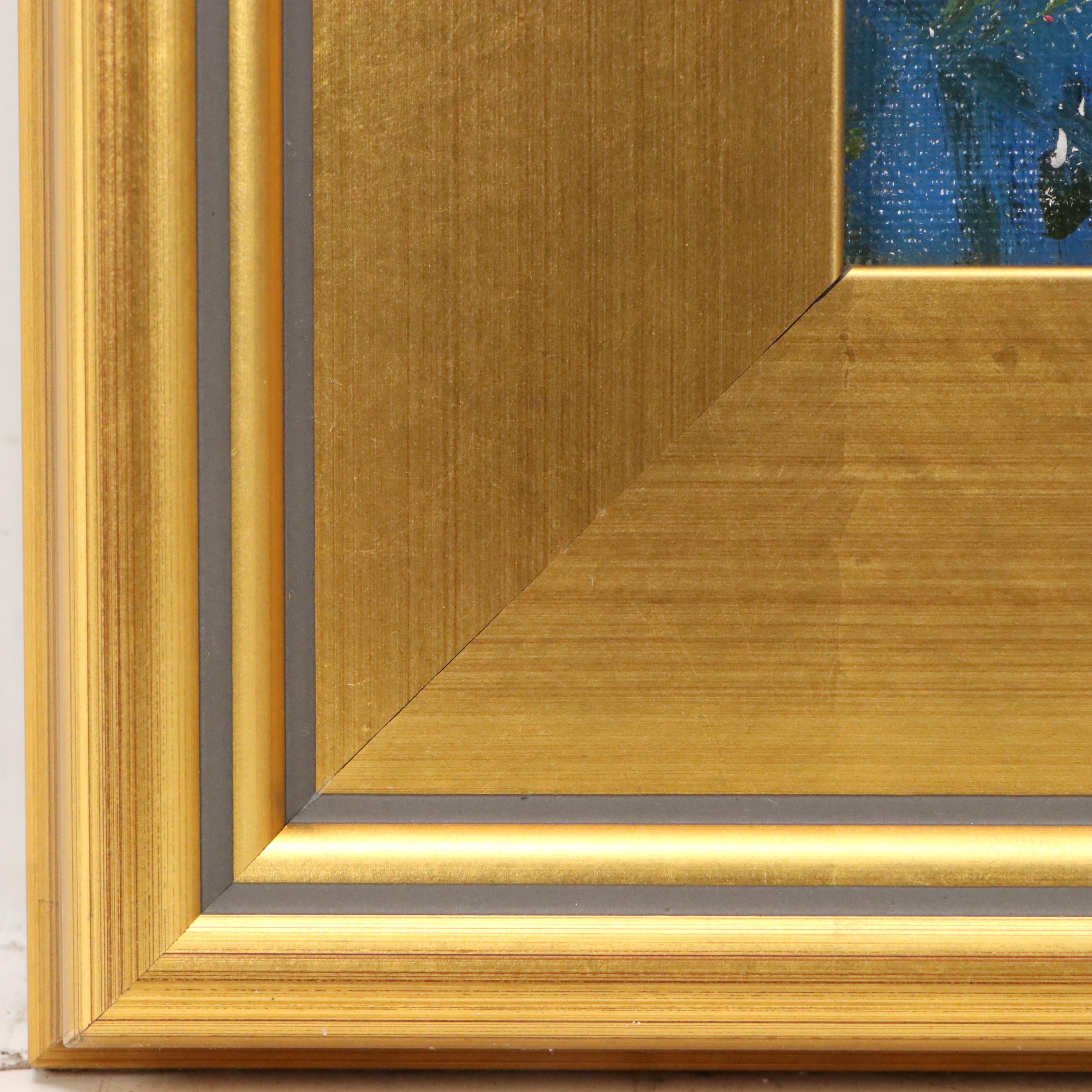 Garncarek Aleksander Pond Landscape Oil Painting "Na Stawie," 2025