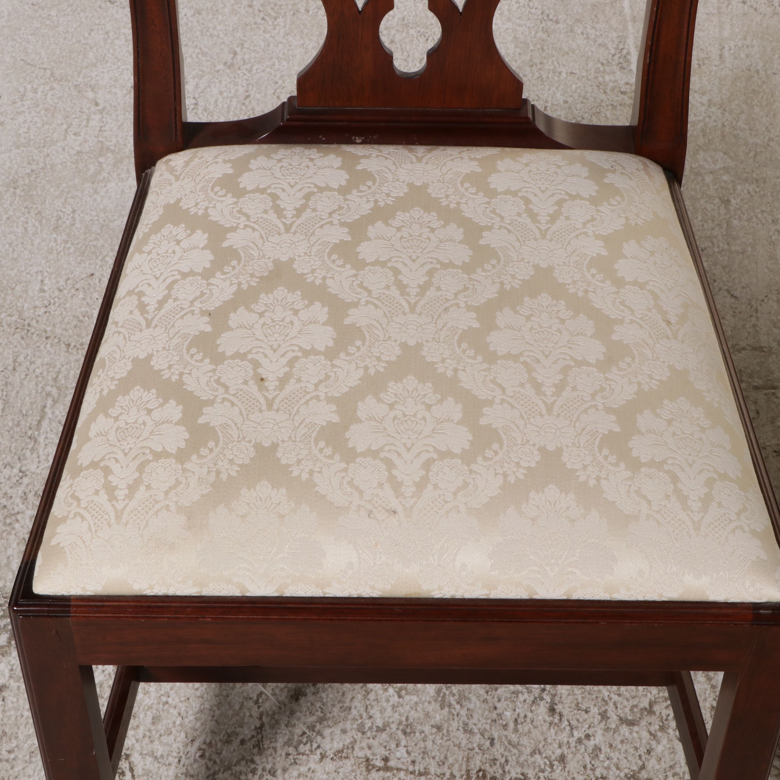 Thirteen-Piece Mahogany Dining Set with Henkel-Harris Chippendale Style Chairs