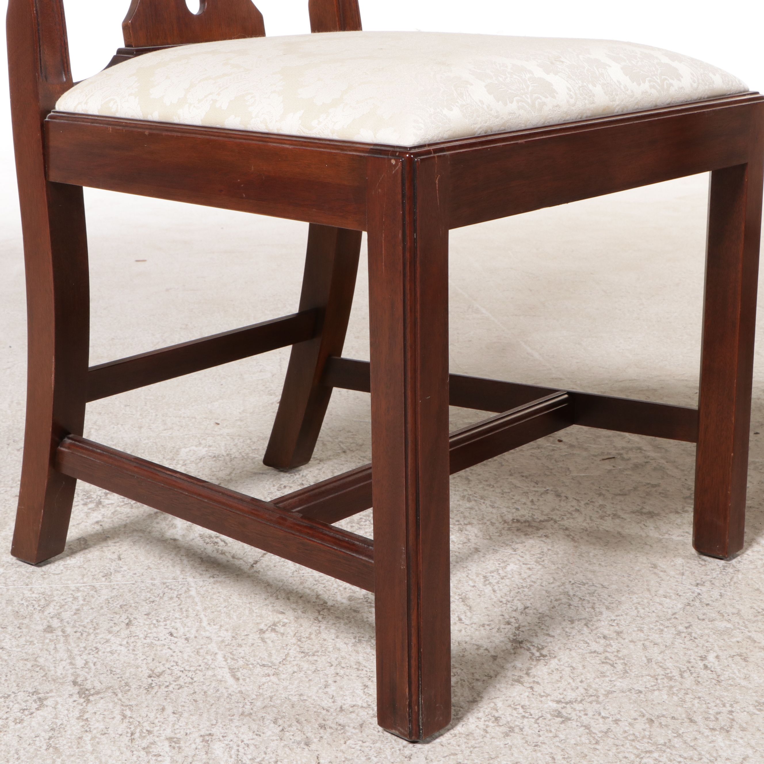 Thirteen-Piece Mahogany Dining Set with Henkel-Harris Chippendale Style Chairs