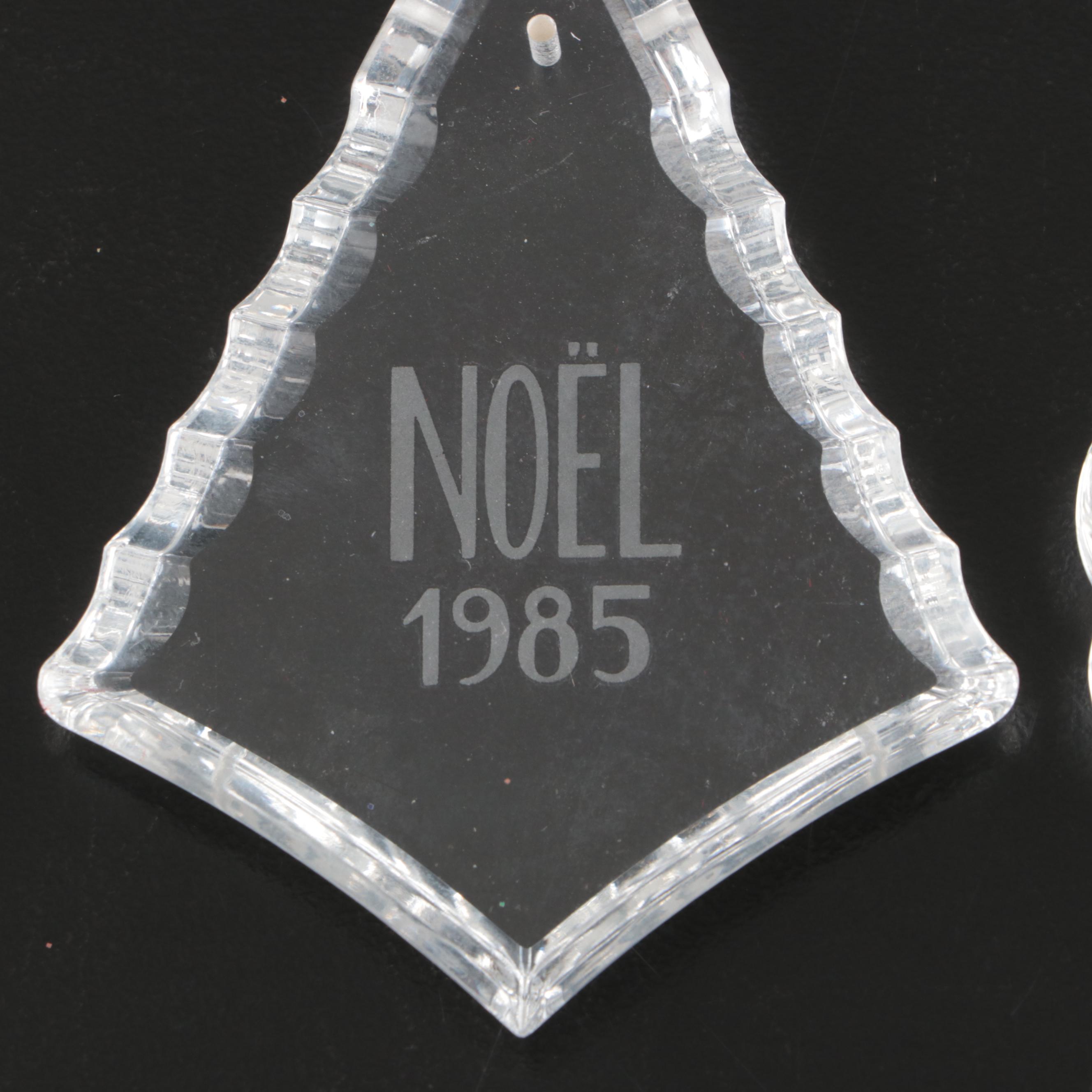 Christopher Radko "Grand Gift Air Lift" with Baccarat Crystal Annual Ornaments