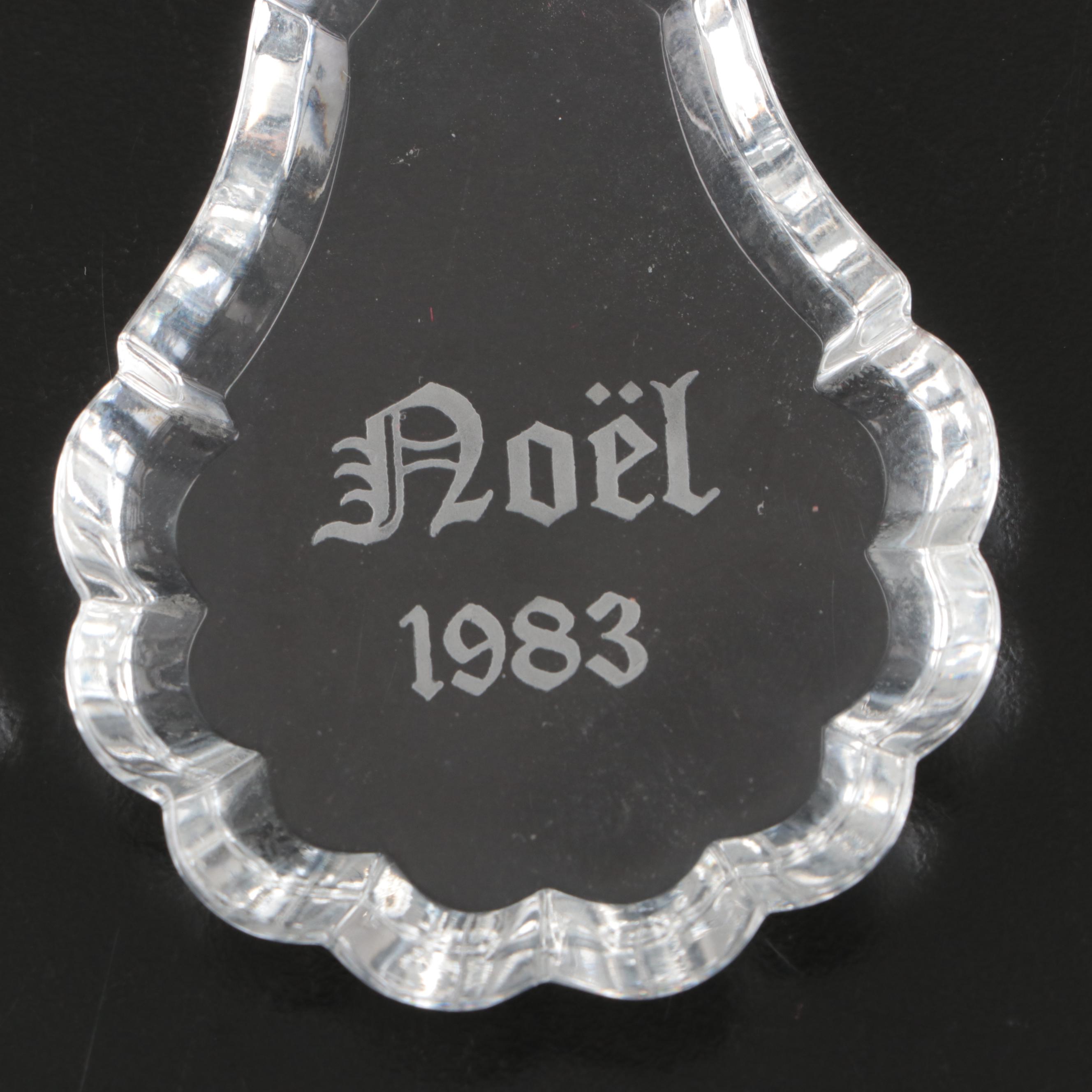 Christopher Radko "Grand Gift Air Lift" with Baccarat Crystal Annual Ornaments