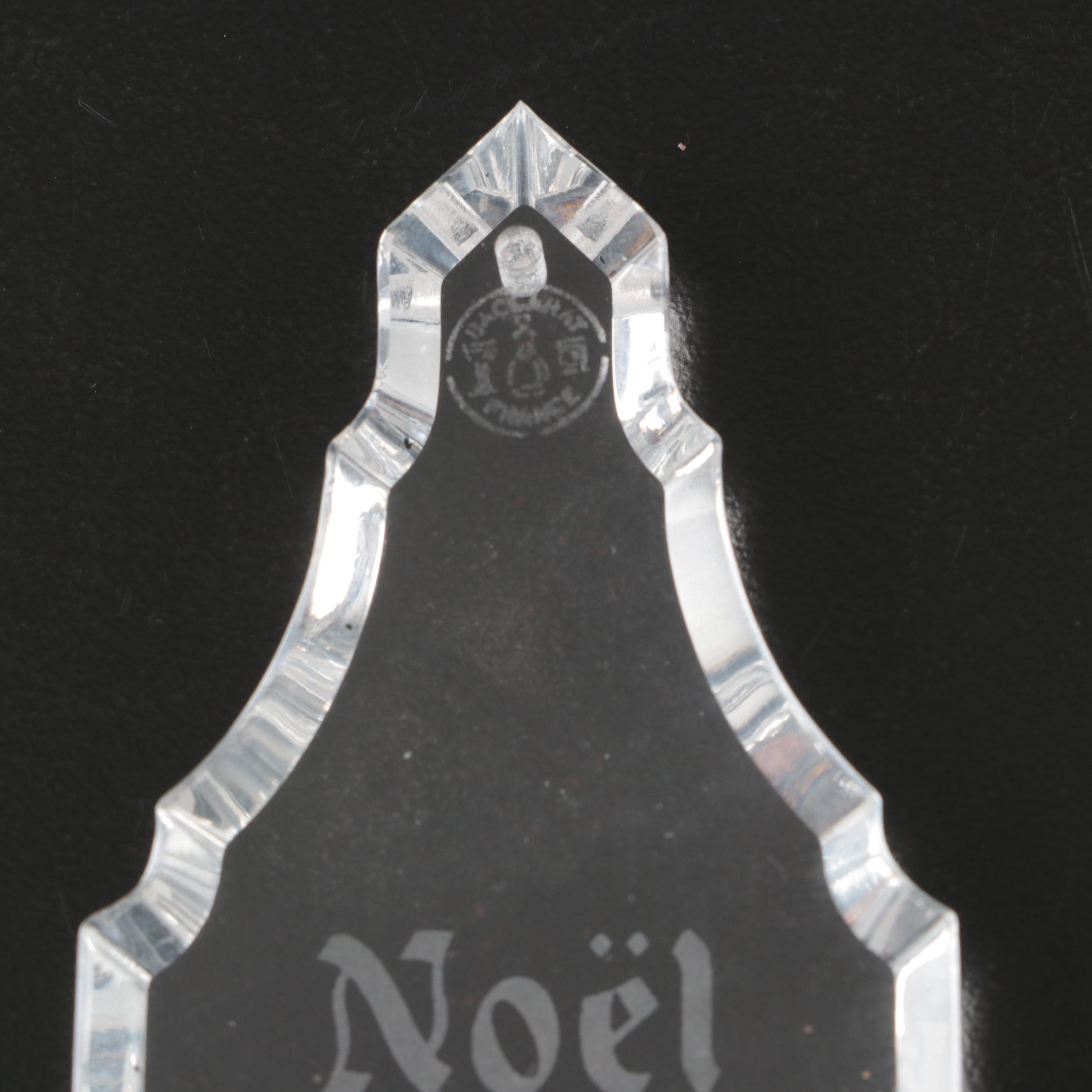 Christopher Radko "Grand Gift Air Lift" with Baccarat Crystal Annual Ornaments