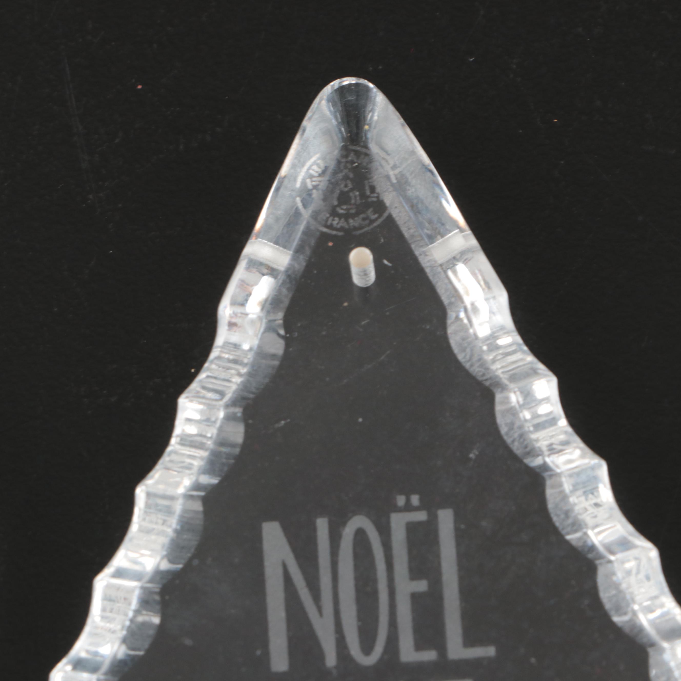 Christopher Radko "Grand Gift Air Lift" with Baccarat Crystal Annual Ornaments