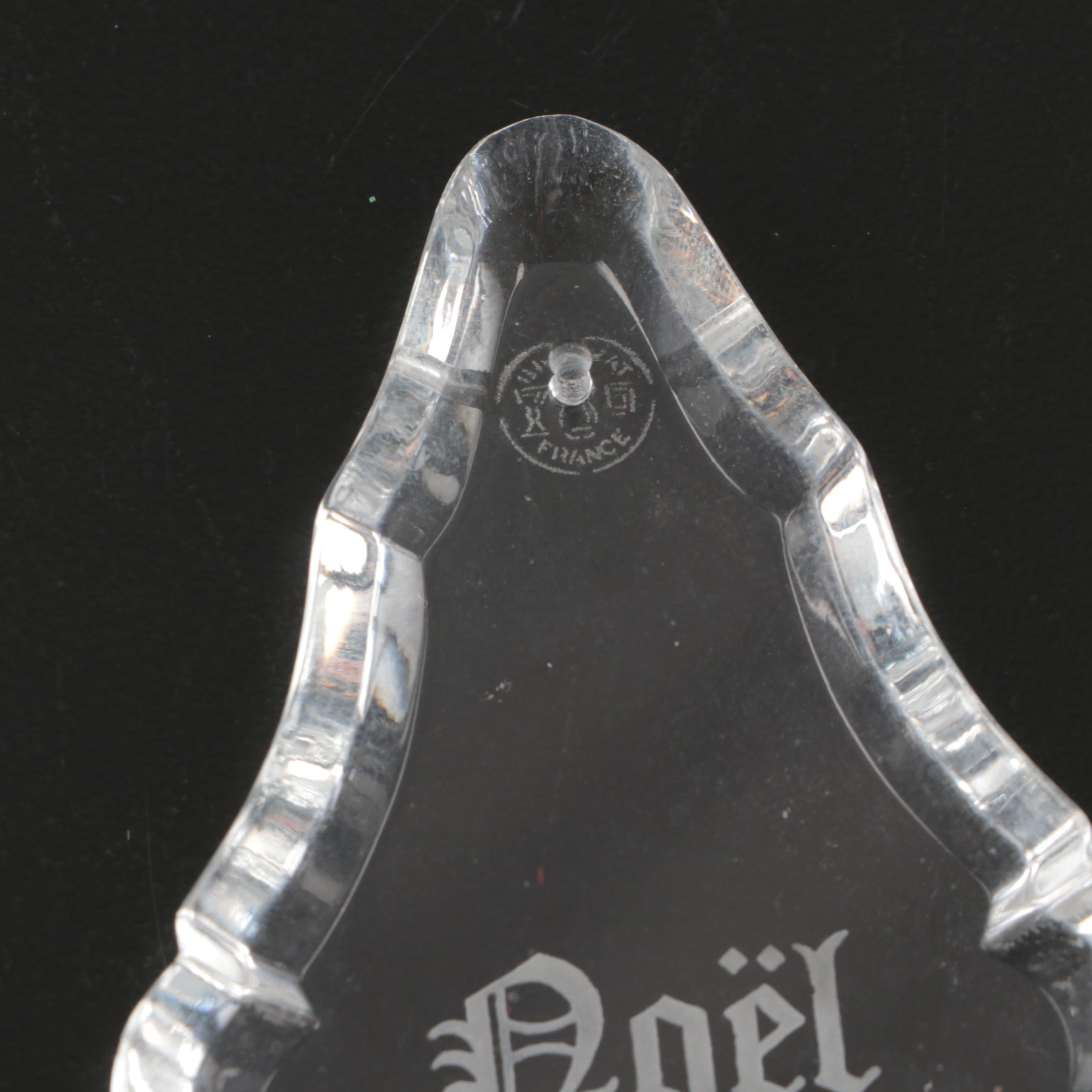 Christopher Radko "Grand Gift Air Lift" with Baccarat Crystal Annual Ornaments