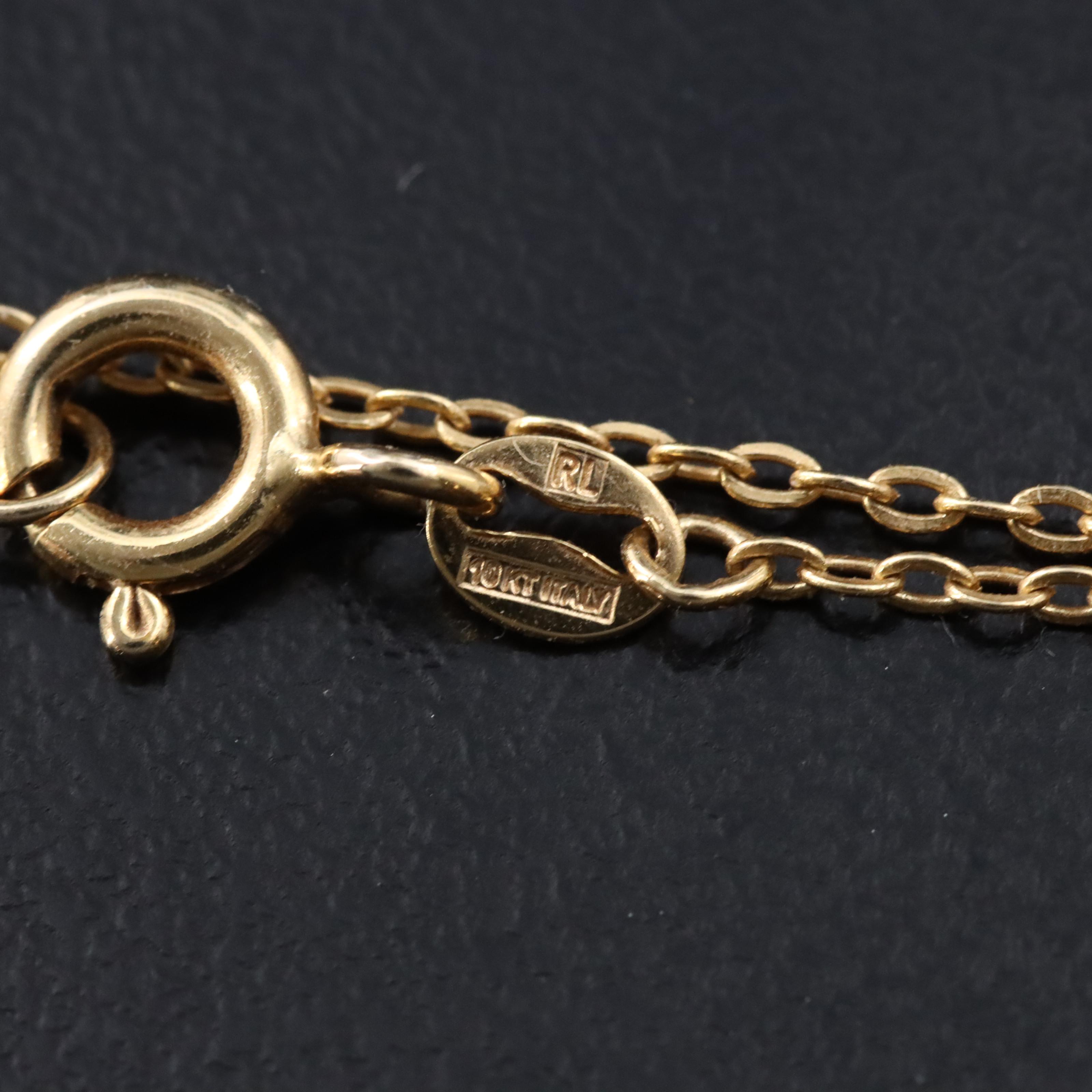 Italian 10K Flower Anklet