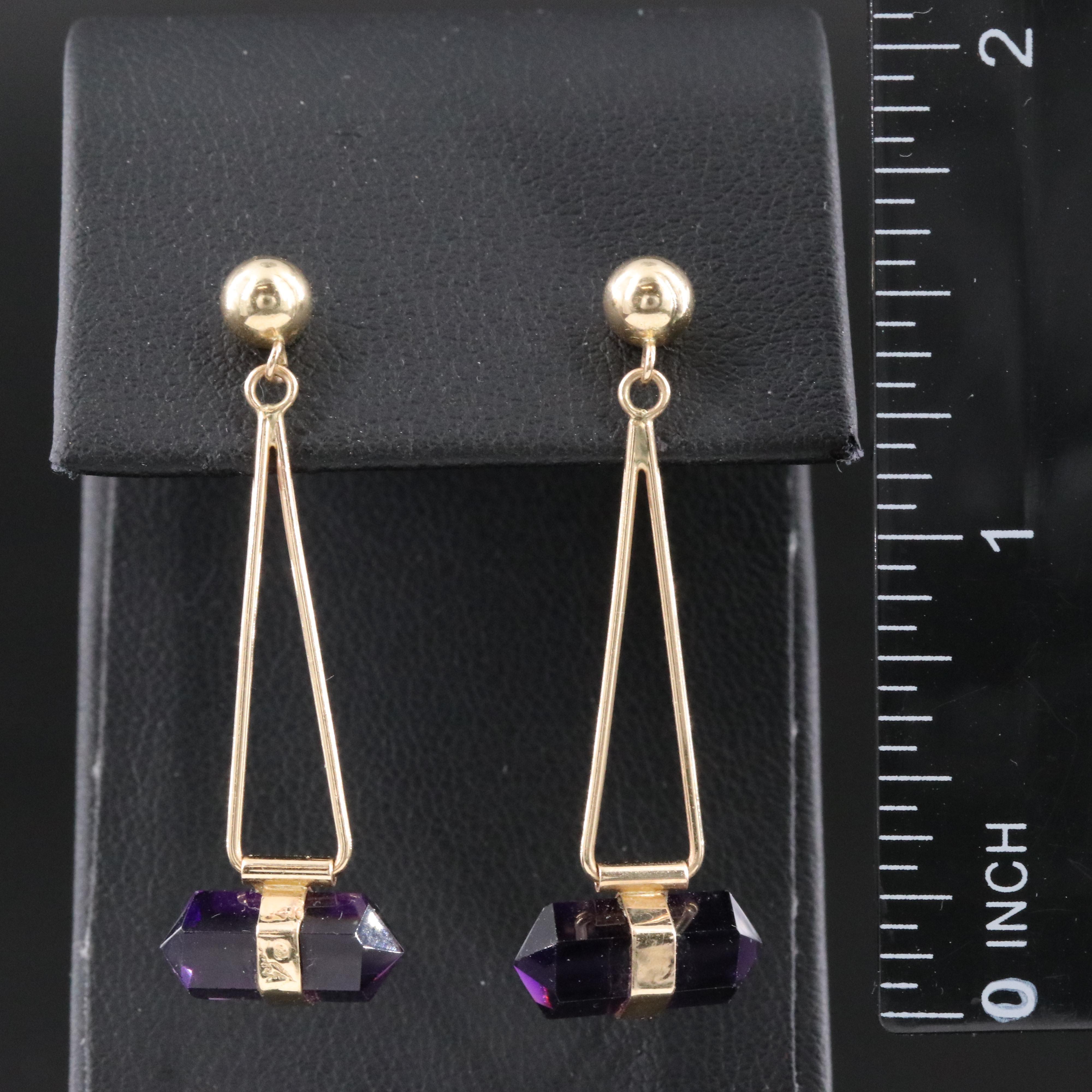 14K Fluorite Drop Earrings