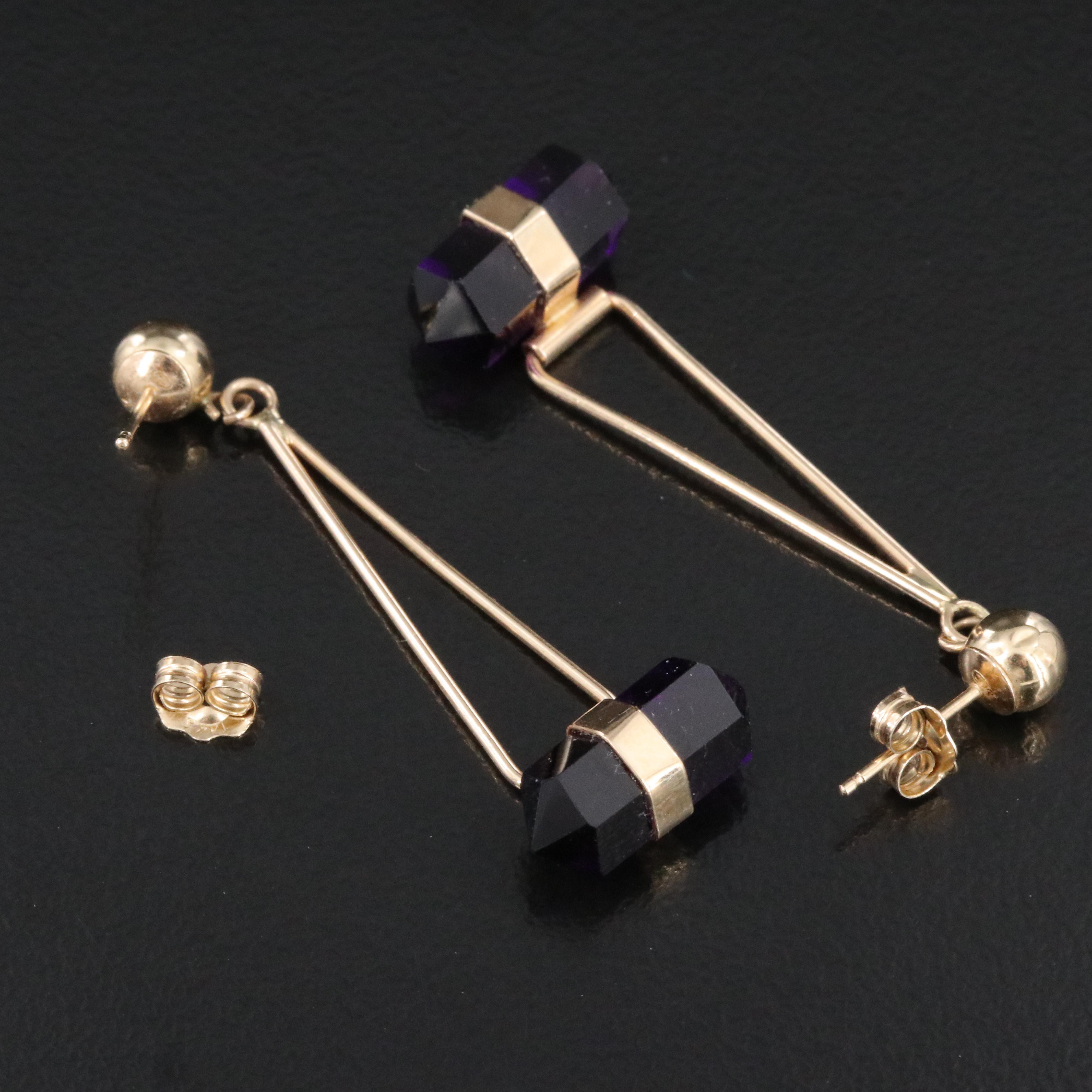 14K Fluorite Drop Earrings