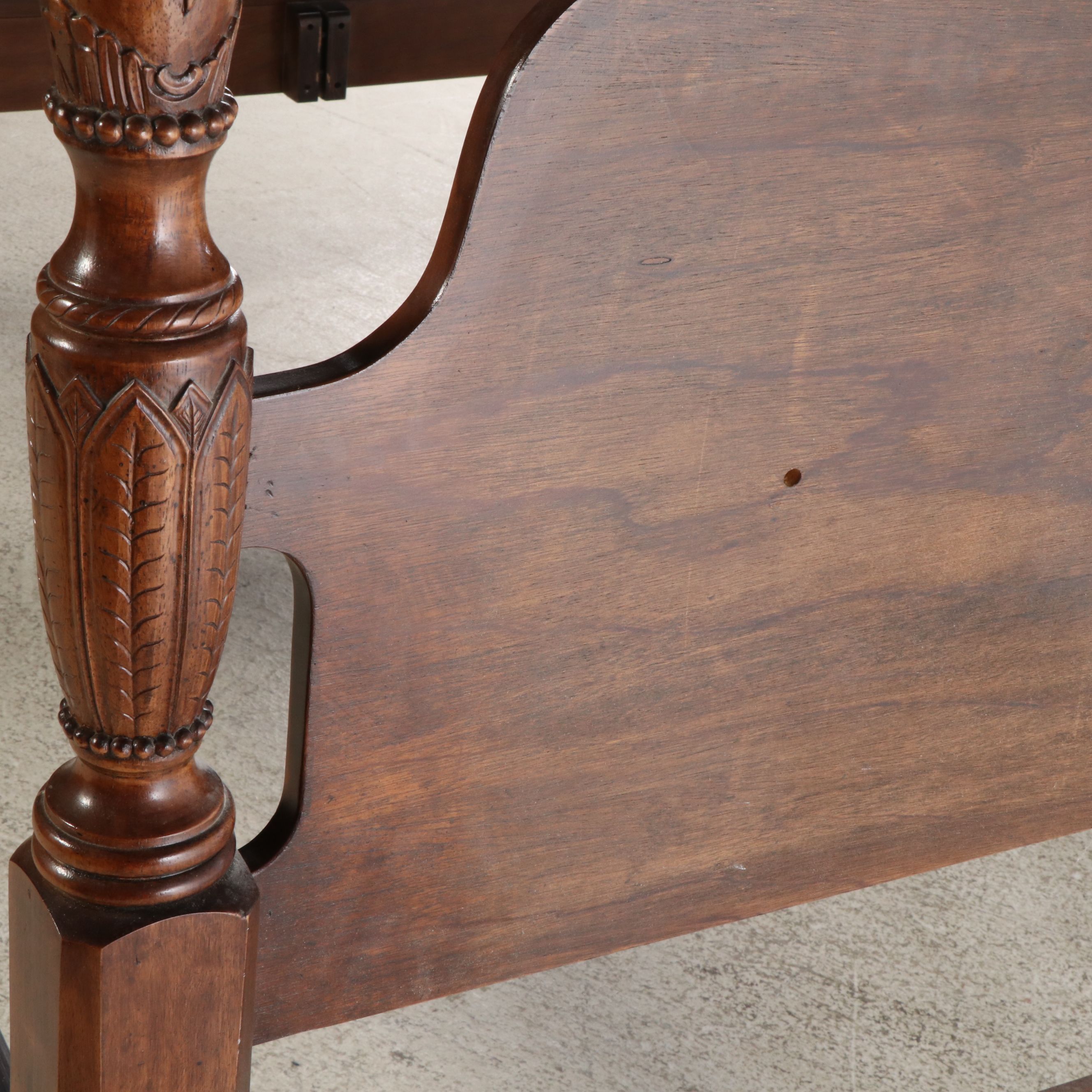 Federal Style Mahogany Four-Poster Rice Bed Frame, 20th Century