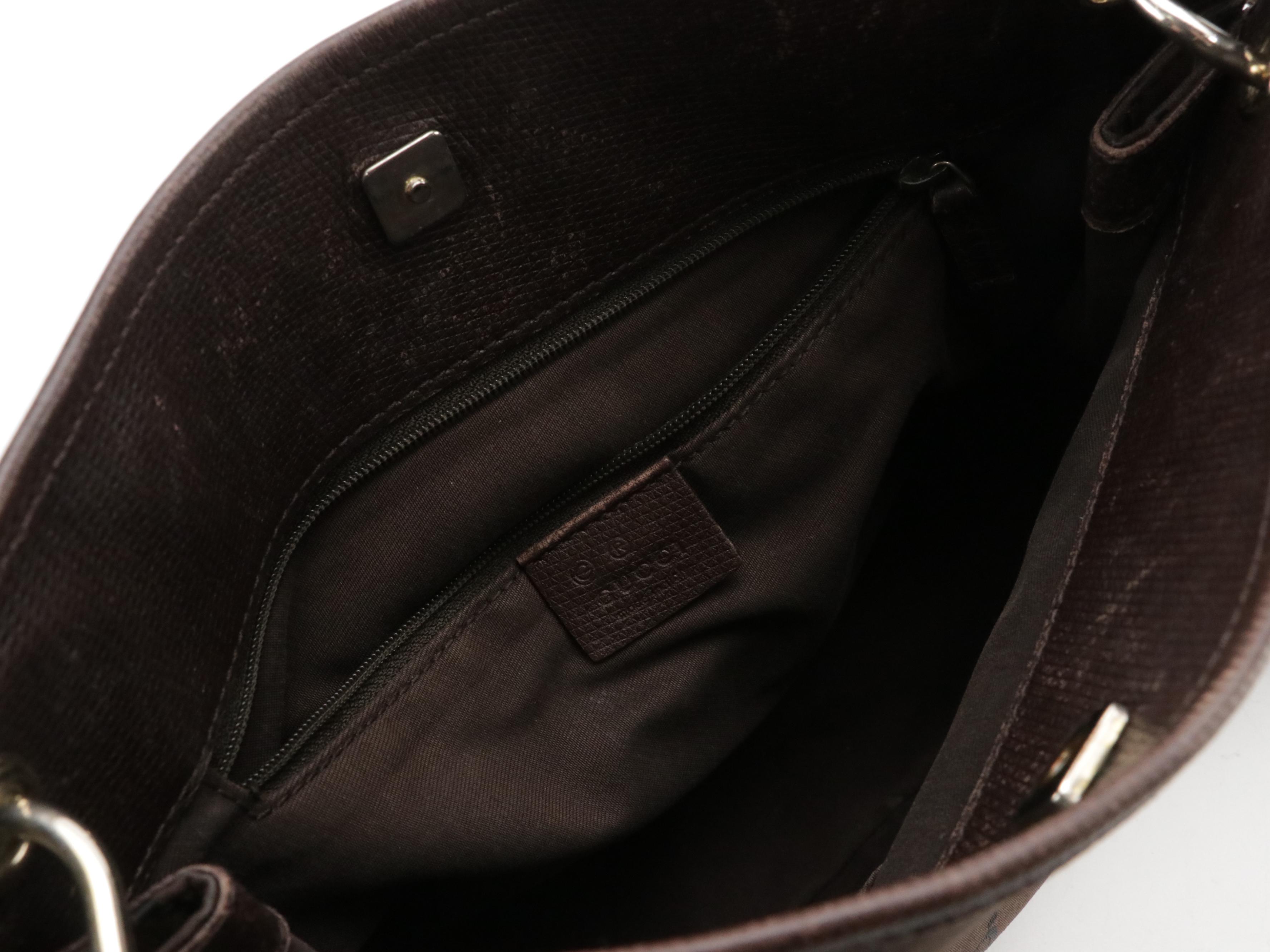 Gucci Eclipse Small Bag in GG Nylon Jacquard with Leather Trim