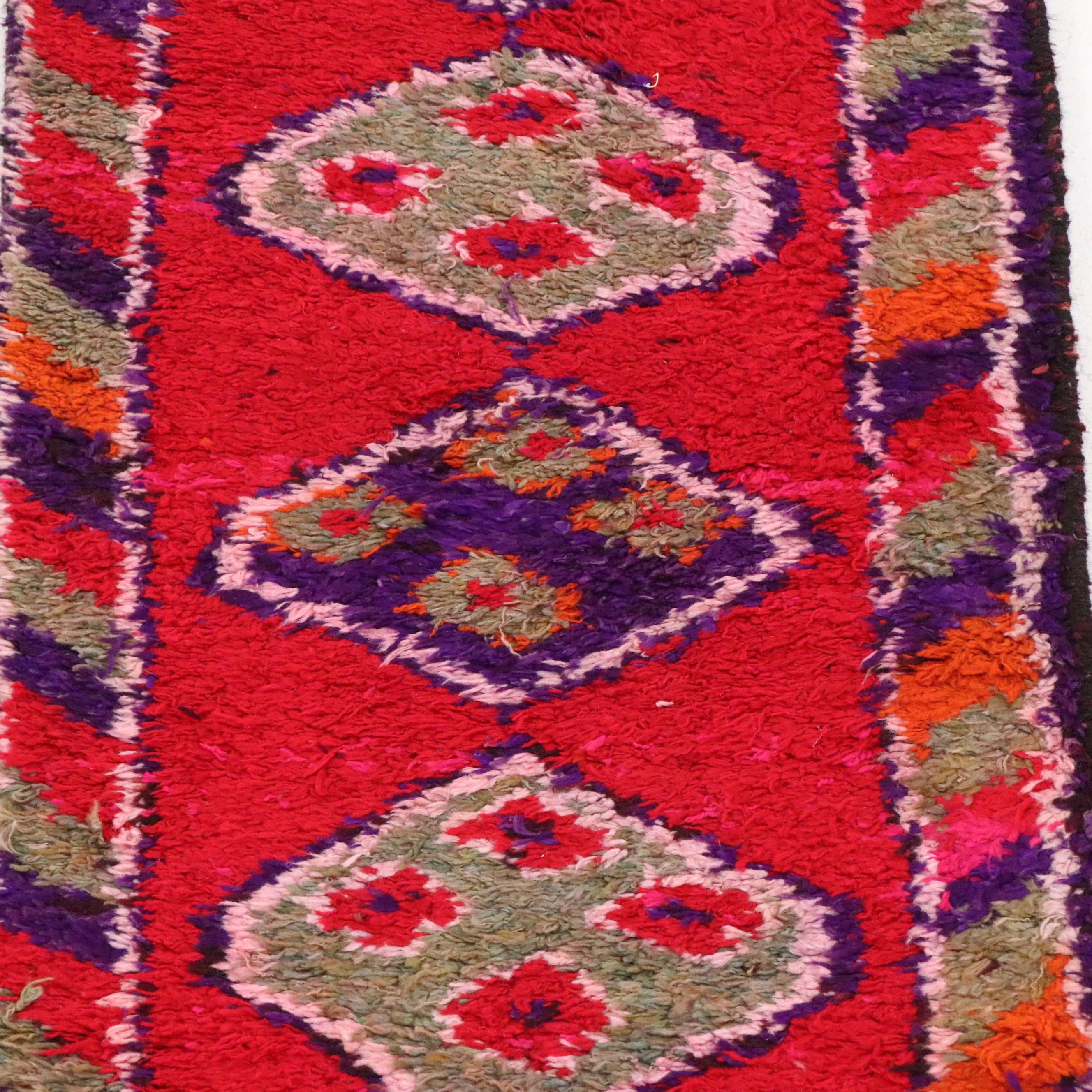 2'9 x 11'2 Hand-Knotted Turkish Village Carpet Runner Long Rug