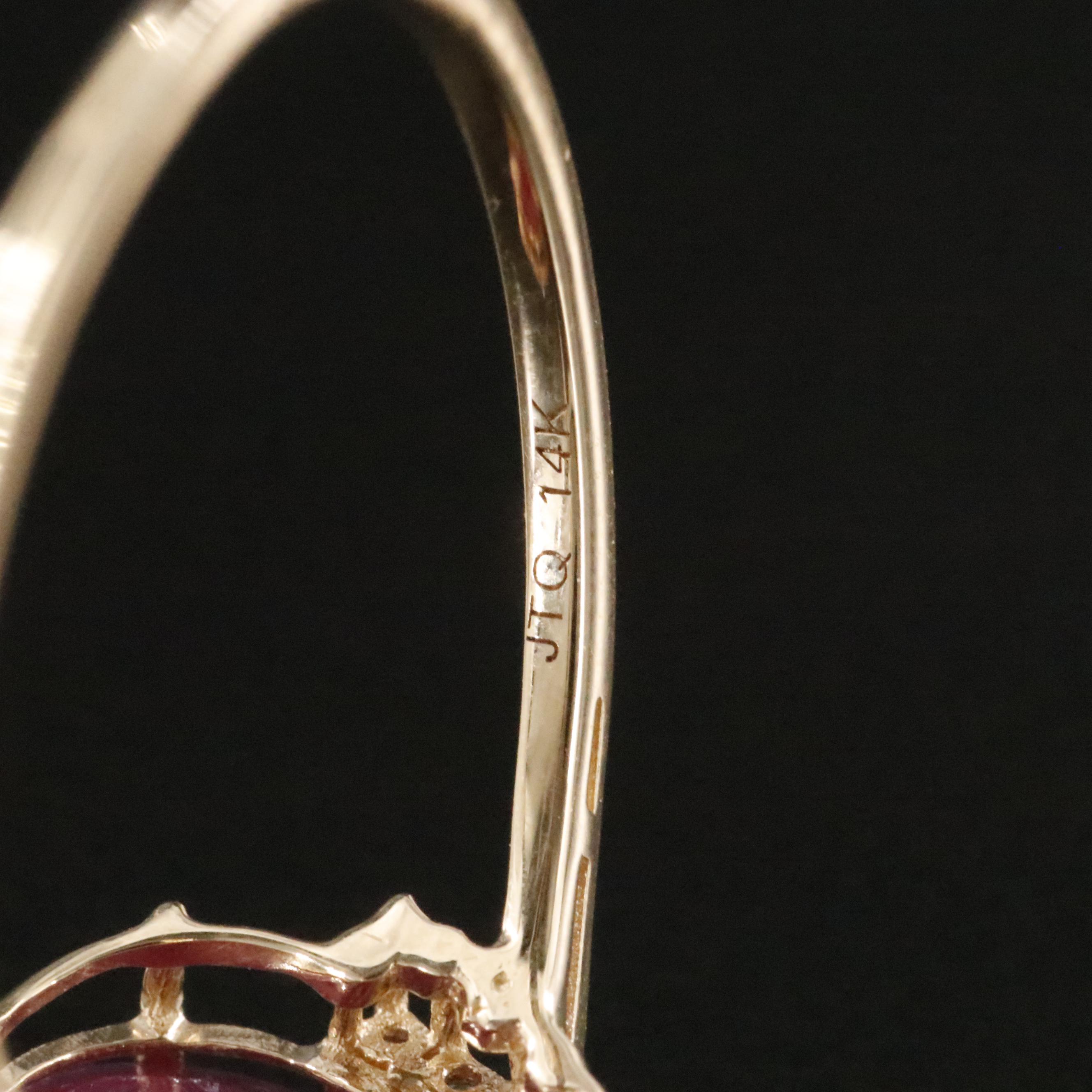 14K 1.18 CT Ruby and White Sapphire Ring