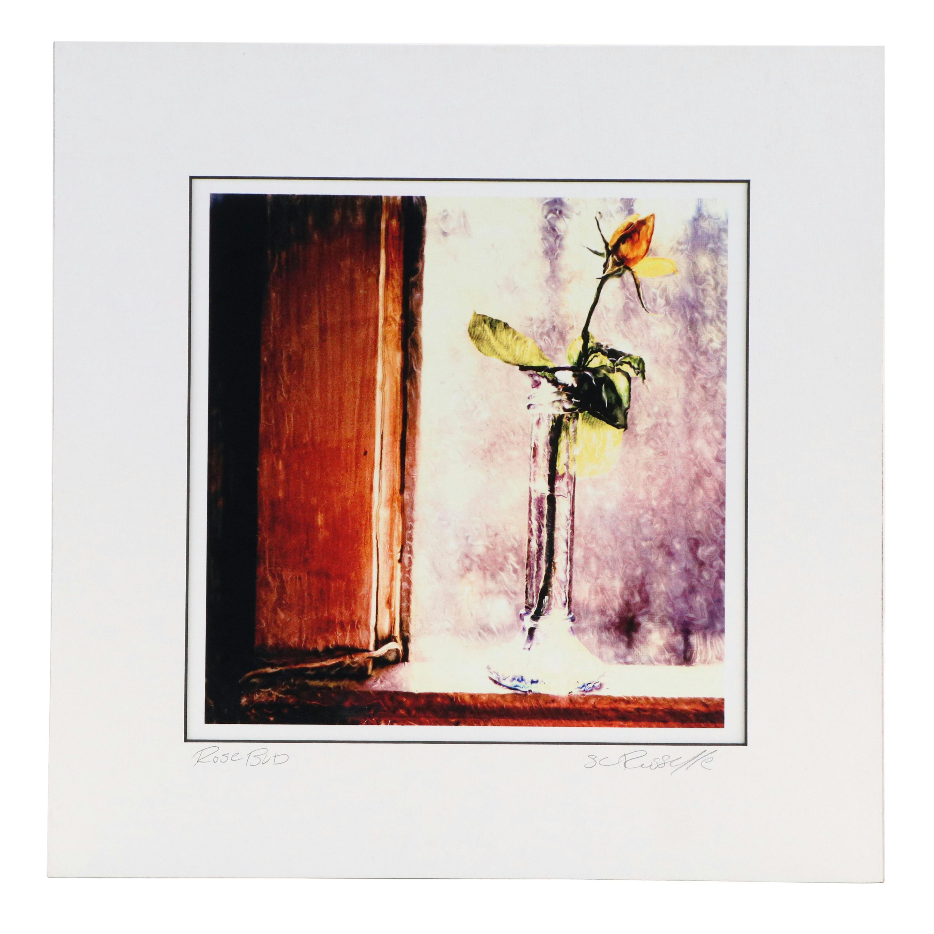 Sandra L. Russell Still Life Digital Print "Rose Bud," 21st Century