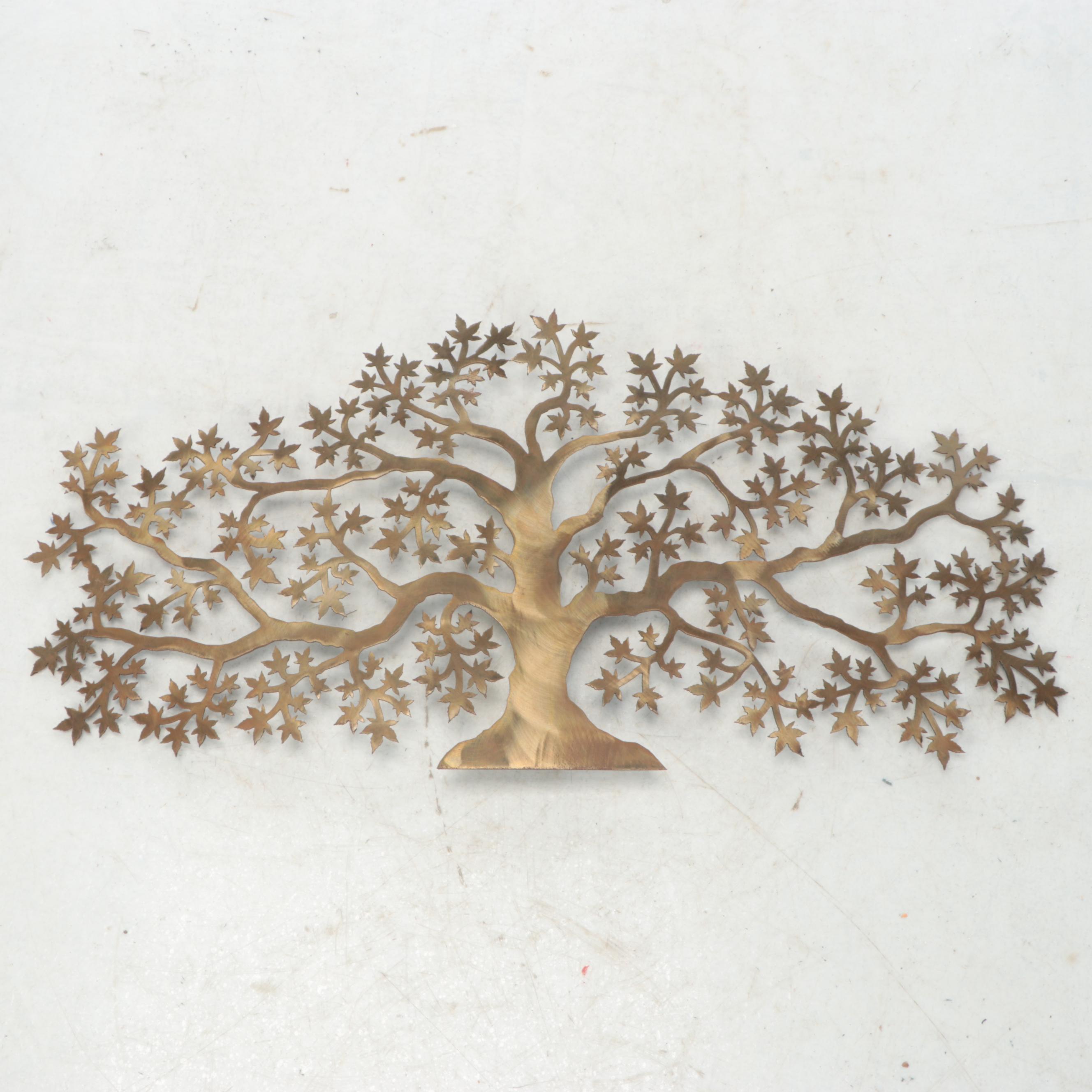 Bronze Metal Tree Wall Decoration