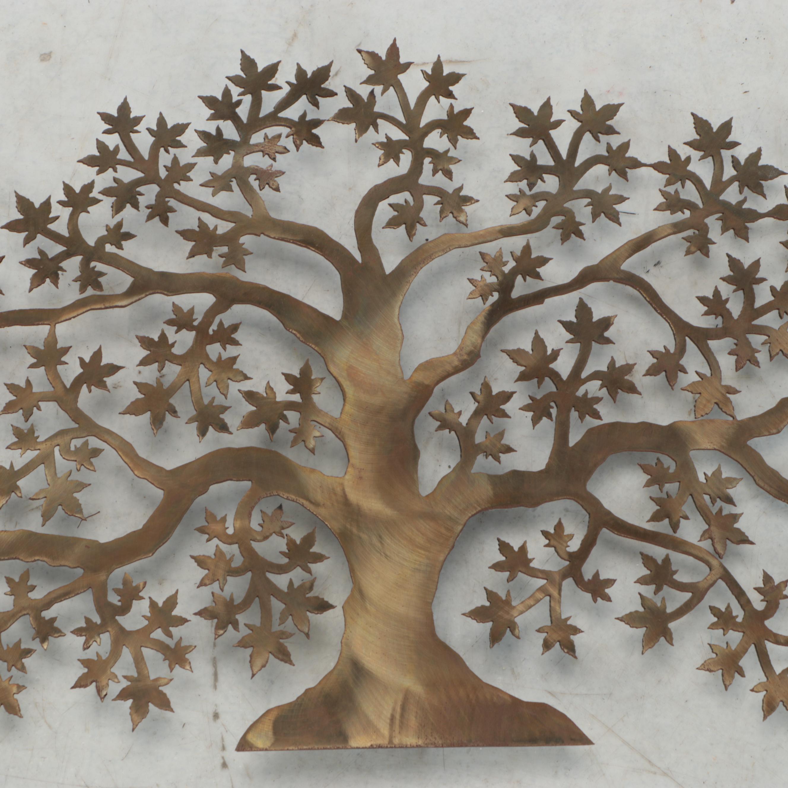 Bronze Metal Tree Wall Decoration