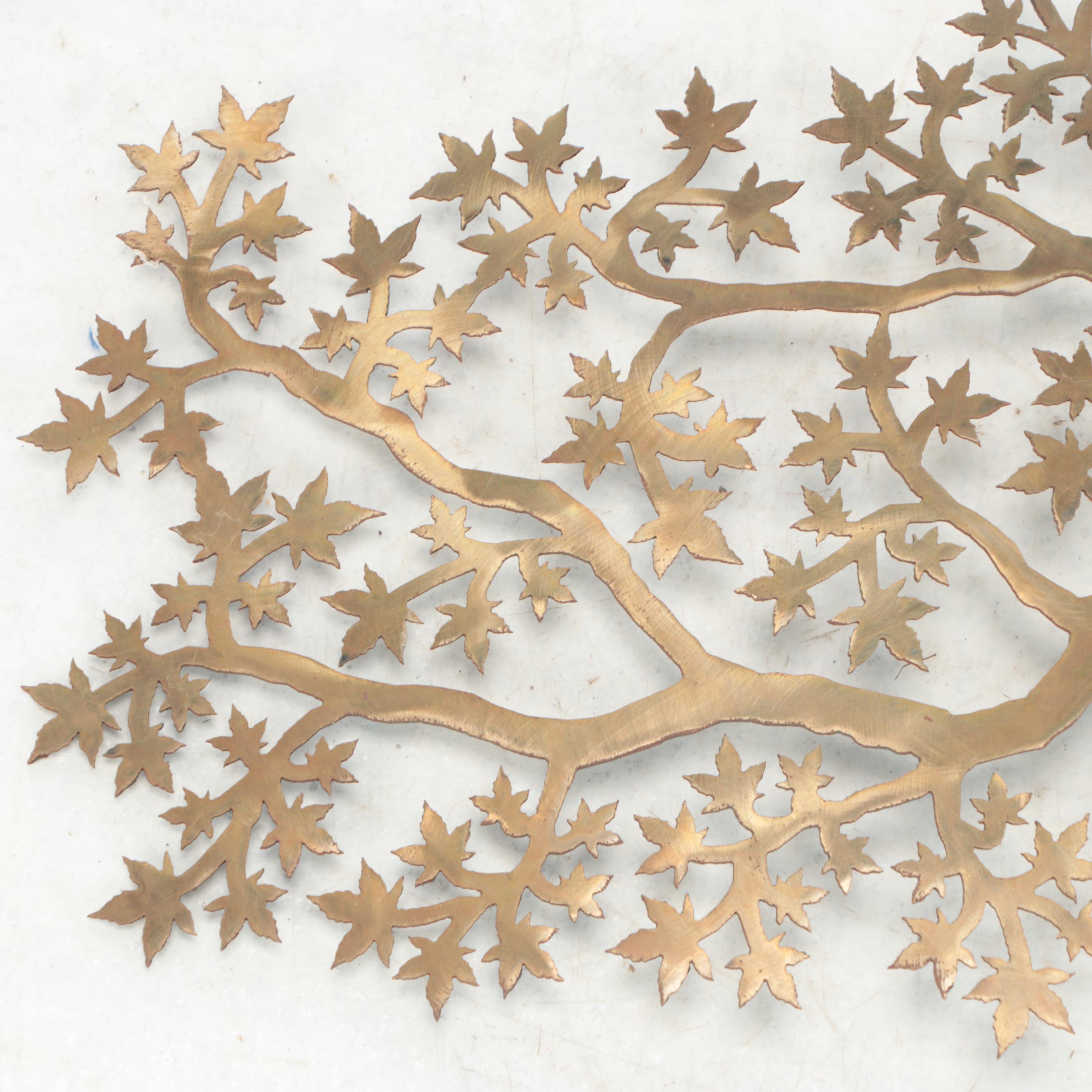 Bronze Metal Tree Wall Decoration