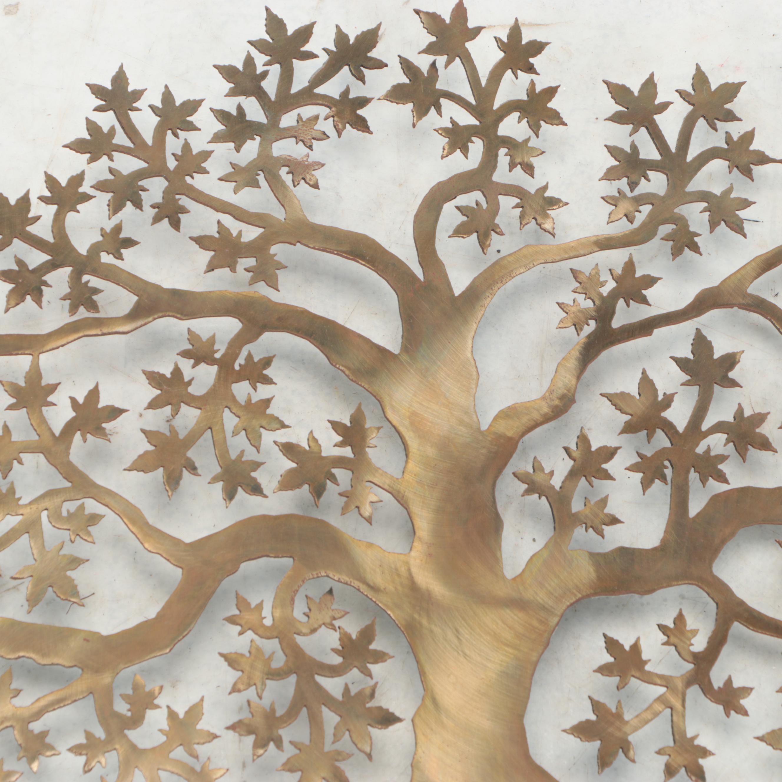 Bronze Metal Tree Wall Decoration