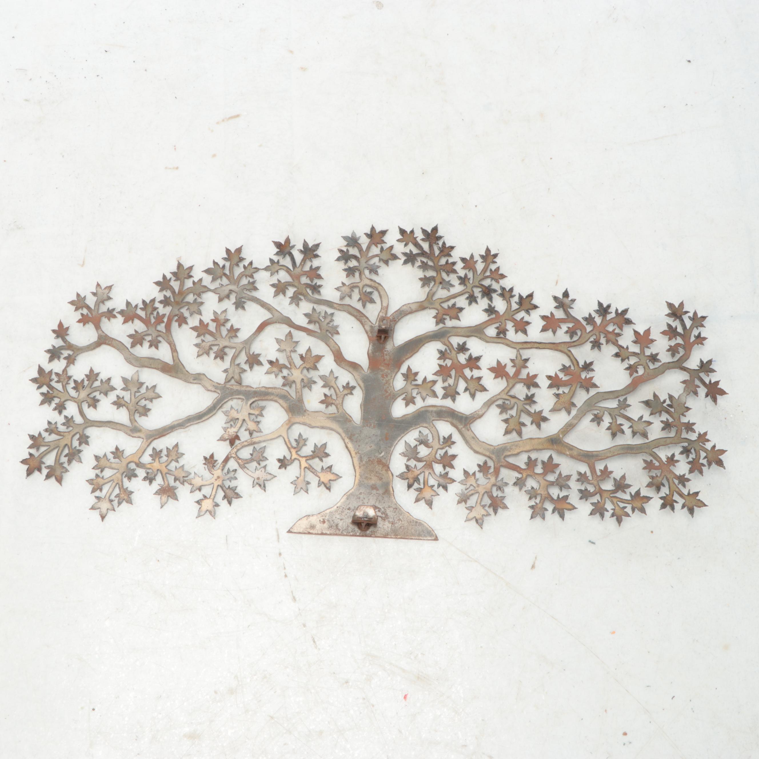 Bronze Metal Tree Wall Decoration