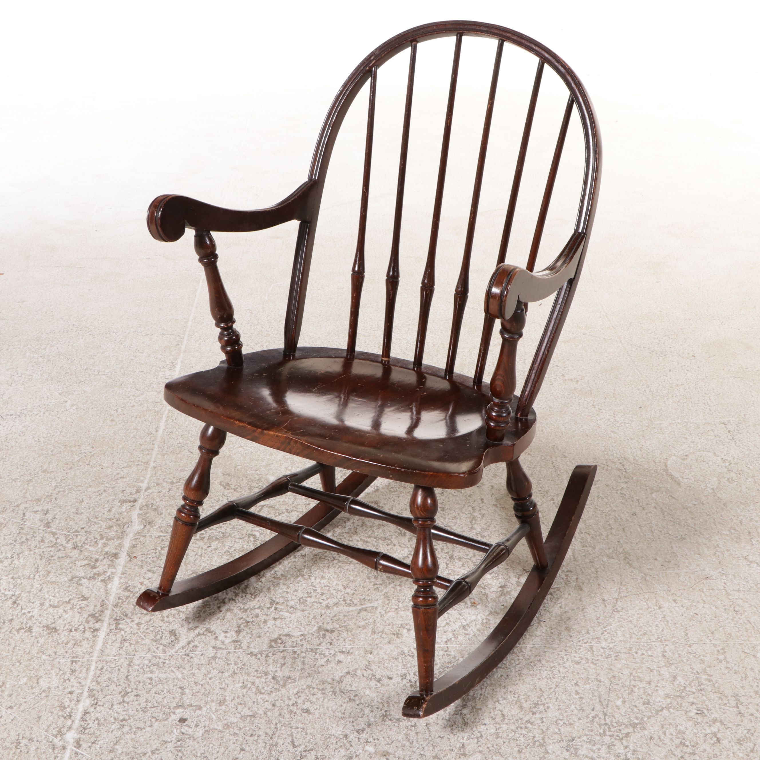 Tell City Chair Company Mahogany Windsor Style Rocking Chair